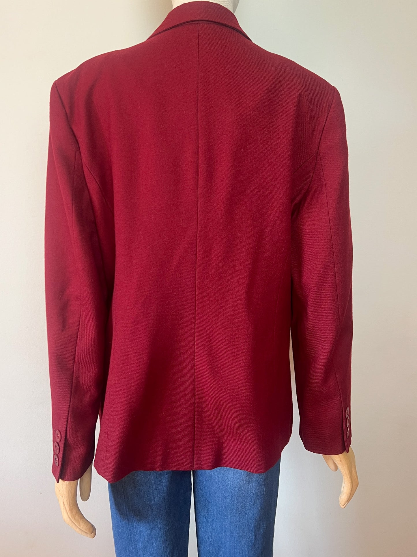Veste Vintage Infinitif en Laine - Rouge Bordeaux - T. 42/44