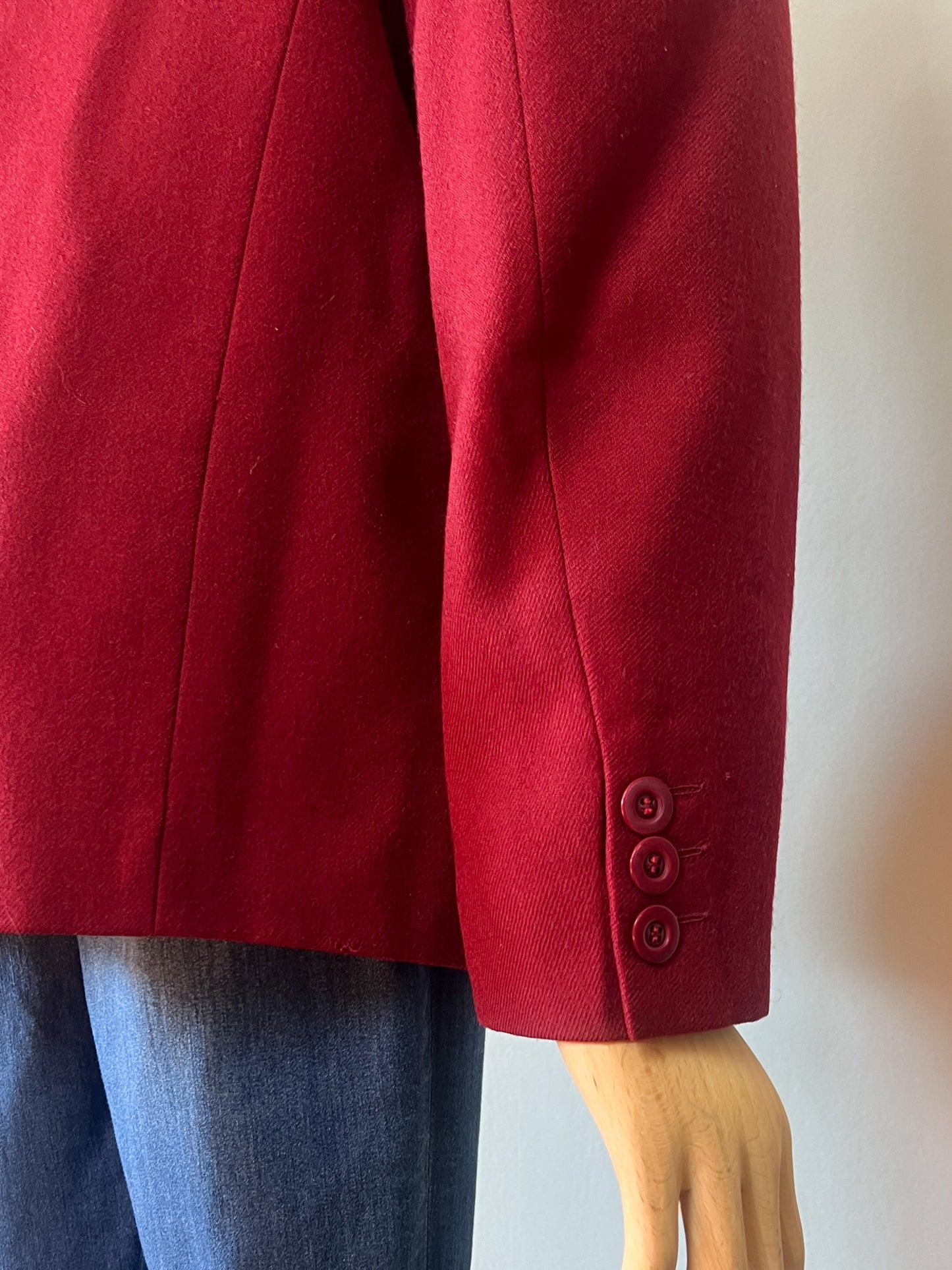 Veste Vintage Infinitif en Laine - Rouge Bordeaux - T. 42/44
