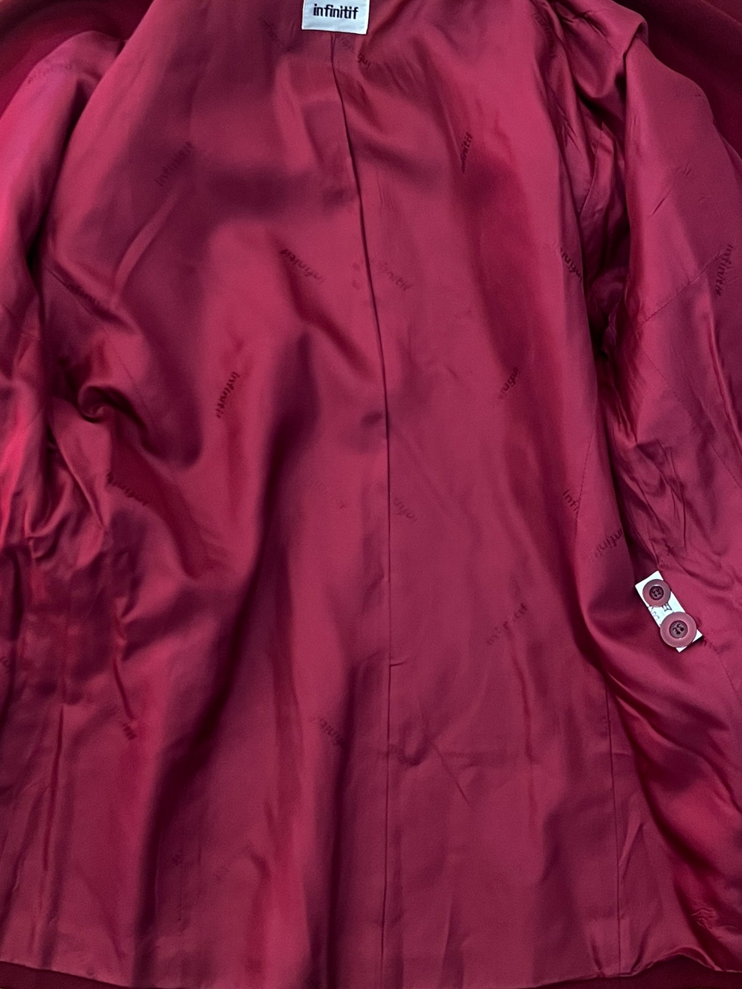 Veste Vintage Infinitif en Laine - Rouge Bordeaux - T. 42/44