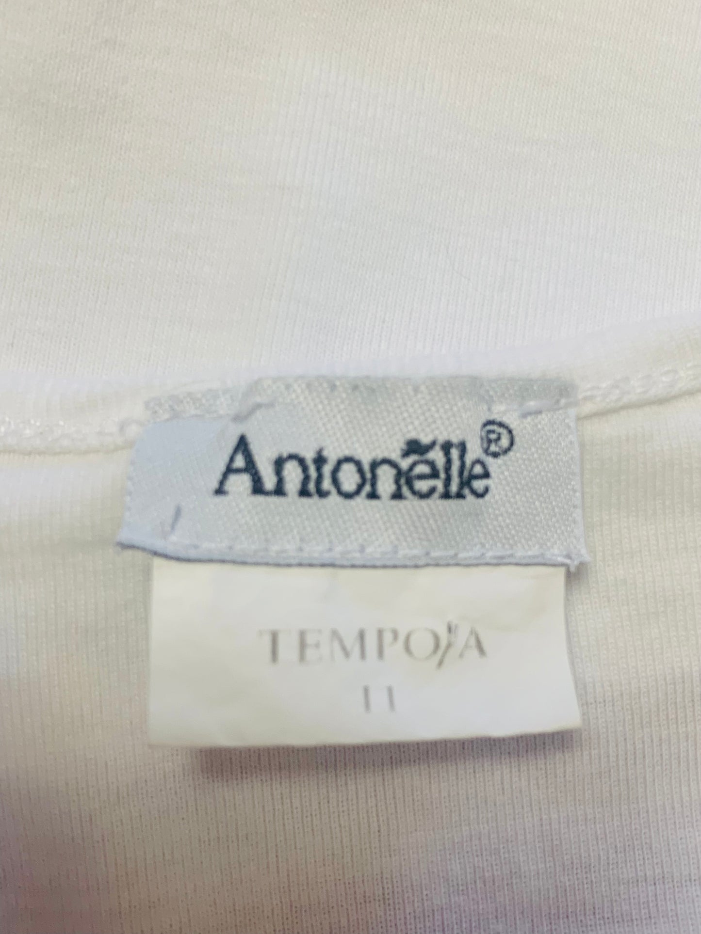 T-shirt 100% coton blanc avec rayures rouge esprit marin vintage Antonelle