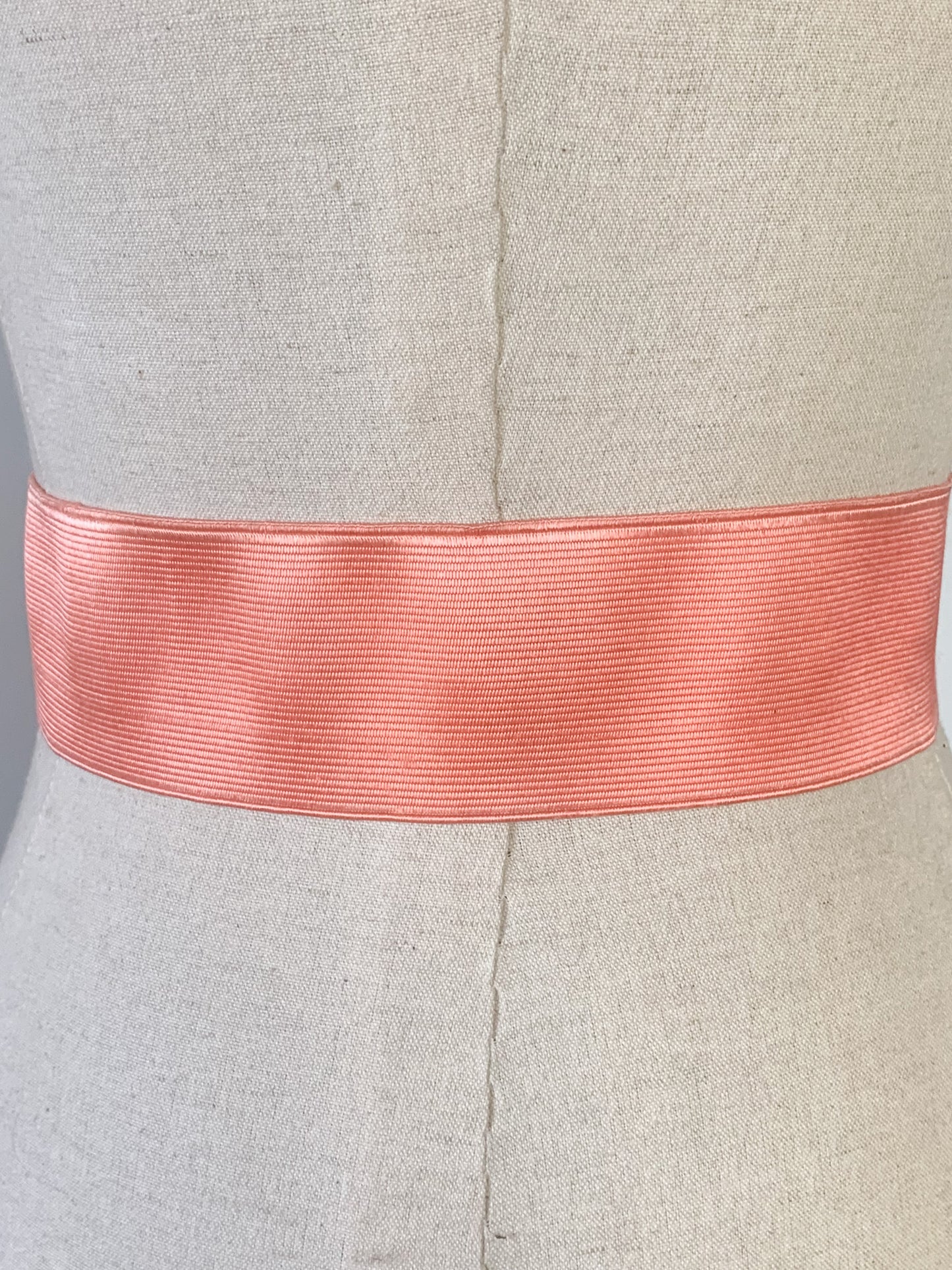 Ceinture large élastique couleur saumon vintage