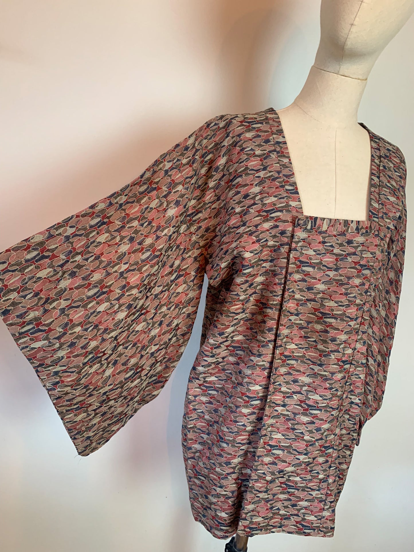 Veste kimono Michiyuki en soie vintage