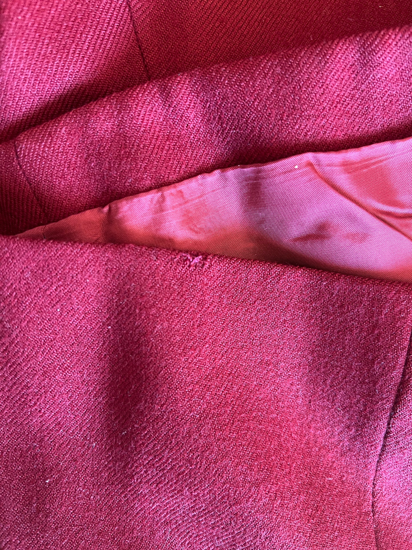 Veste Vintage Infinitif en Laine - Rouge Bordeaux - T. 42/44