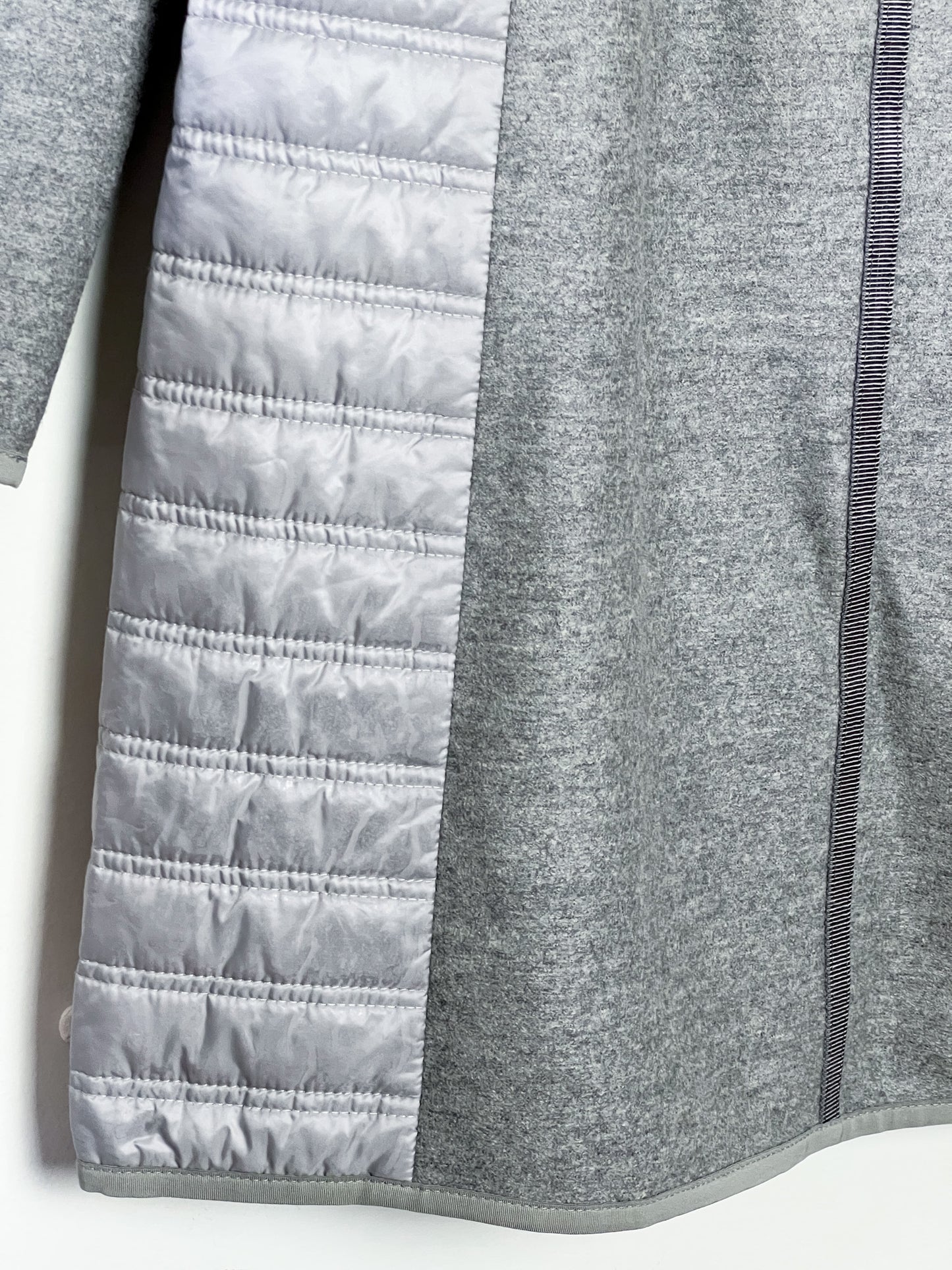 Manteau Luxe Bogner Bi-Matière - Laine Vierge & Polyamide Matelassé Gris - T. 36
