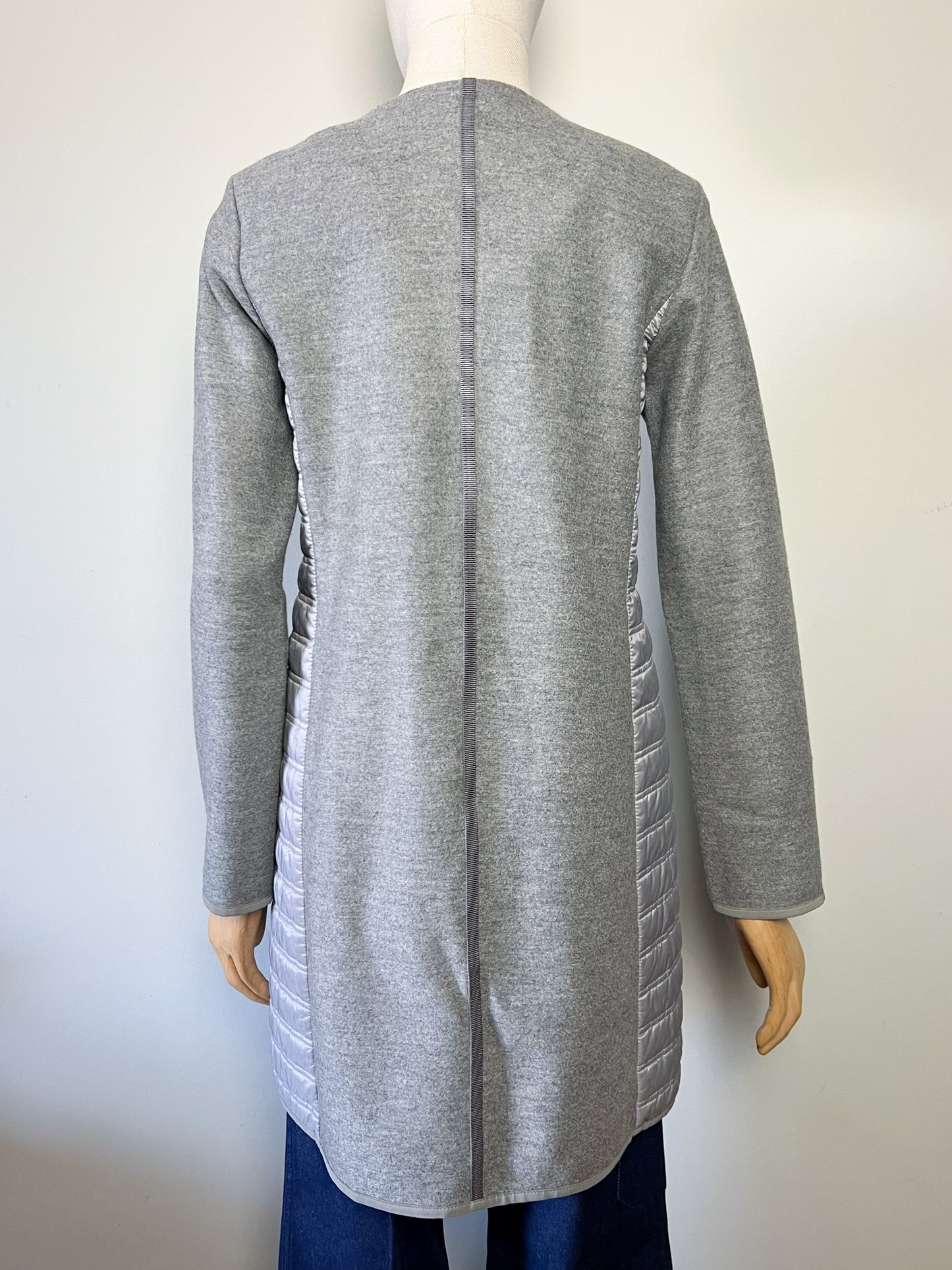 Manteau Luxe Bogner Bi-Matière - Laine Vierge & Polyamide Matelassé Gris - T. 36