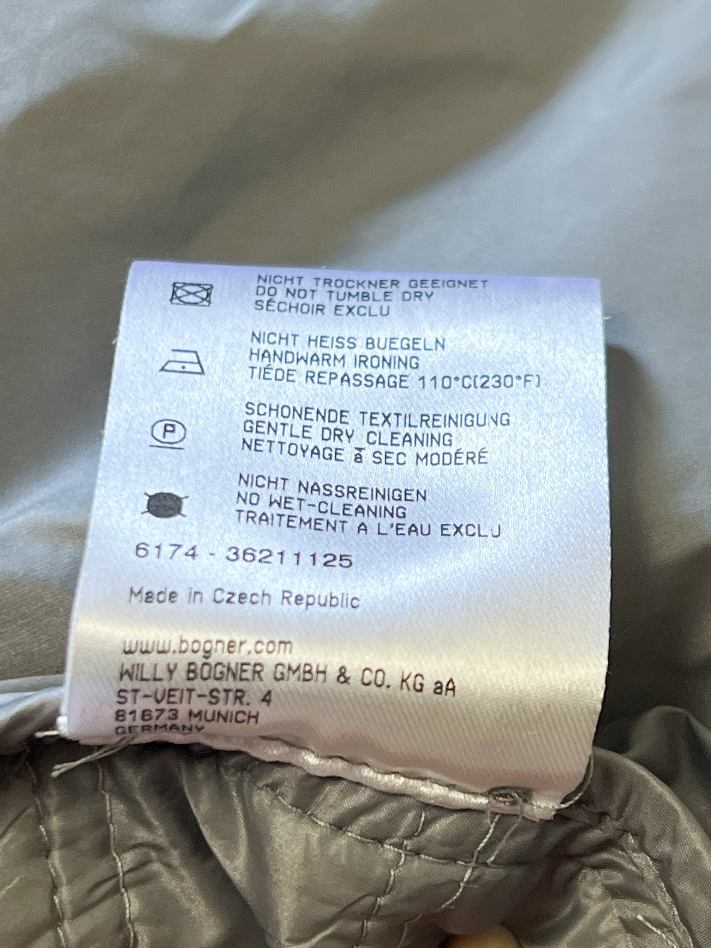 Manteau Luxe Bogner Bi-Matière - Laine Vierge & Polyamide Matelassé Gris - T. 36
