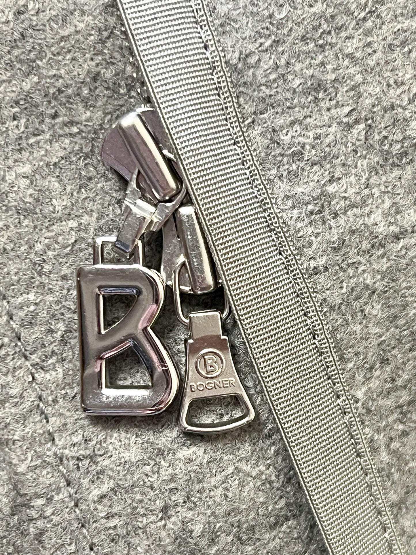 Manteau Luxe Bogner Bi-Matière - Laine Vierge & Polyamide Matelassé Gris - T. 36