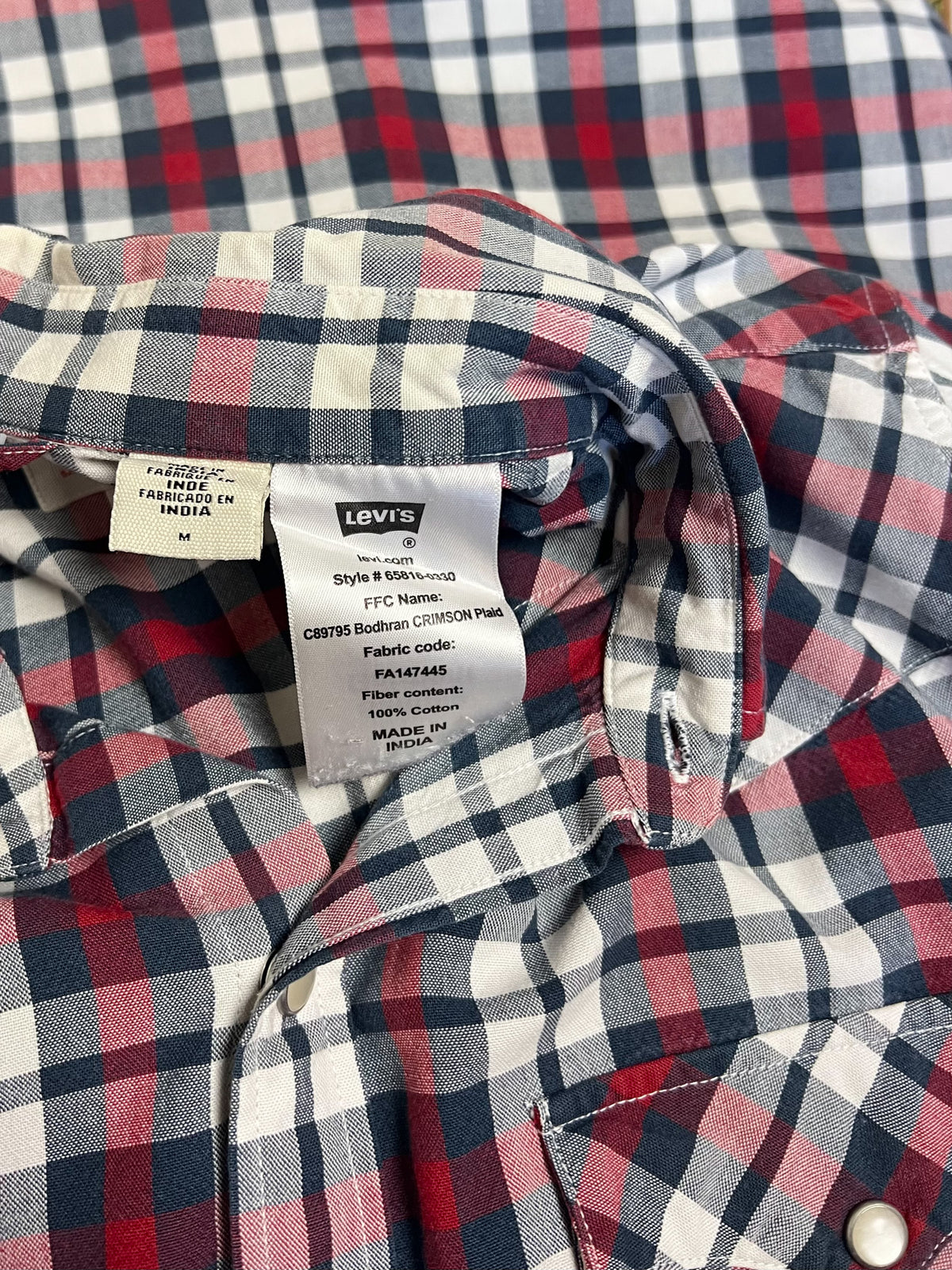 Chemise / Surchemise Western à carreaux Levi's – Boutons nacrés – Taille M