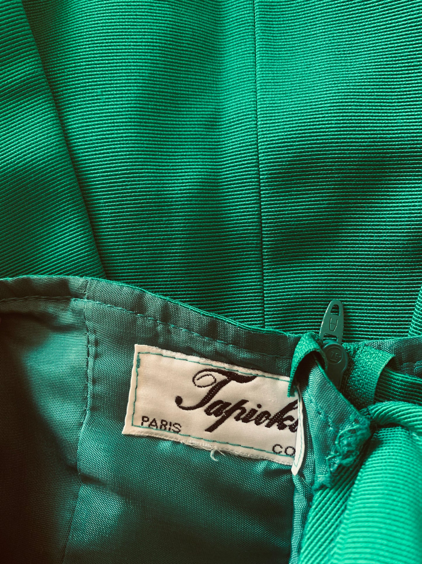 Robe bustier verte vintage Tapioka