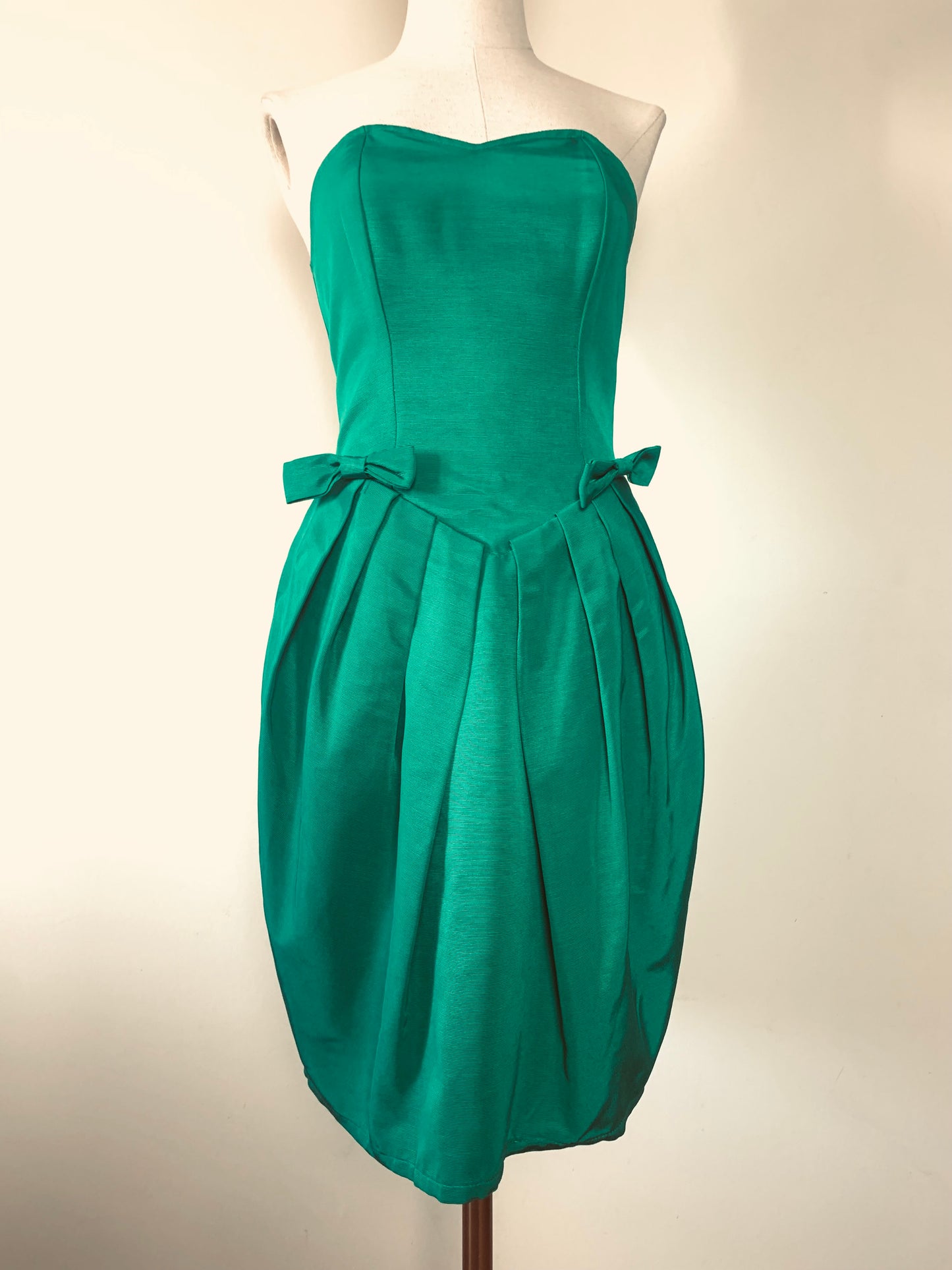 Robe bustier verte vintage Tapioka