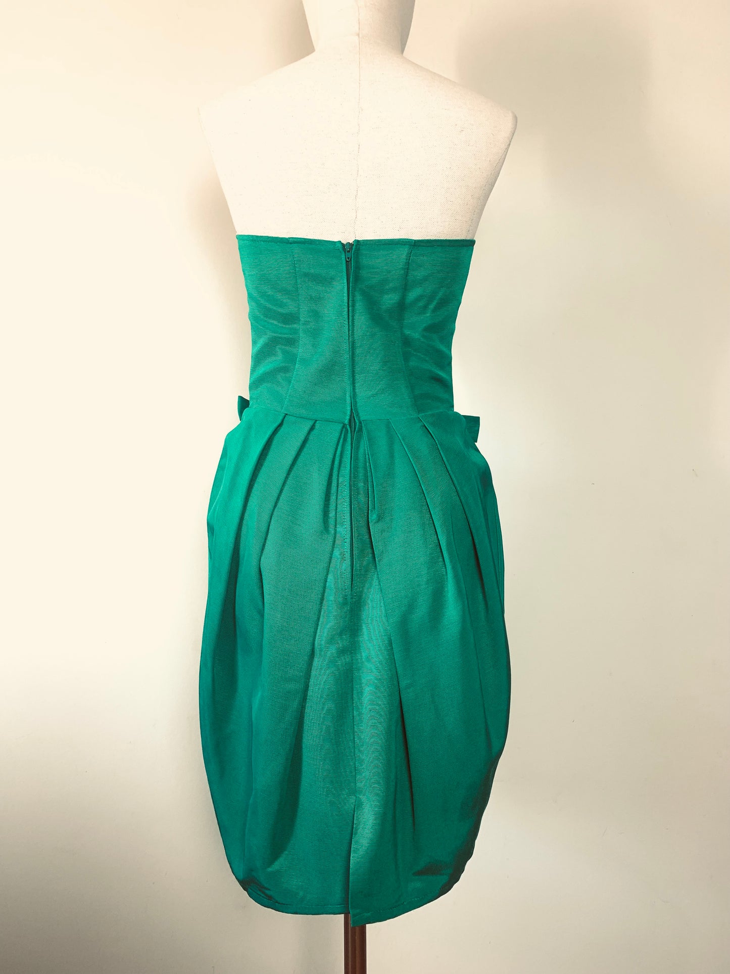 Robe bustier verte vintage Tapioka