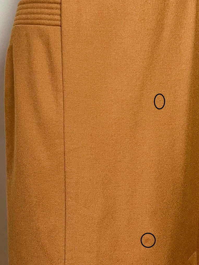 Jupe droite vintage années 70s 80s marron bronze 100 % Laine René Wells Paris Made in France Taille 36