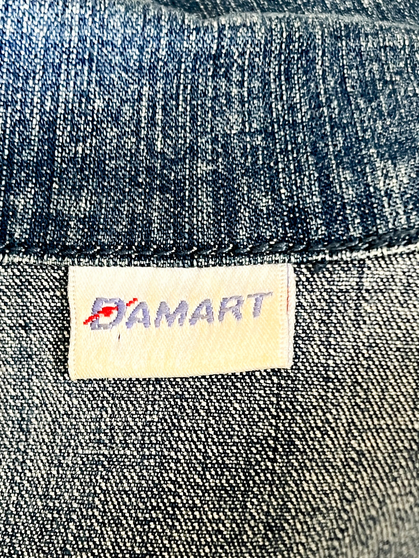 Veste-Chemise en Jean Vintage Damart - Coton Stretch & Coupe Longue Évasée - Taille 40 FR (L)