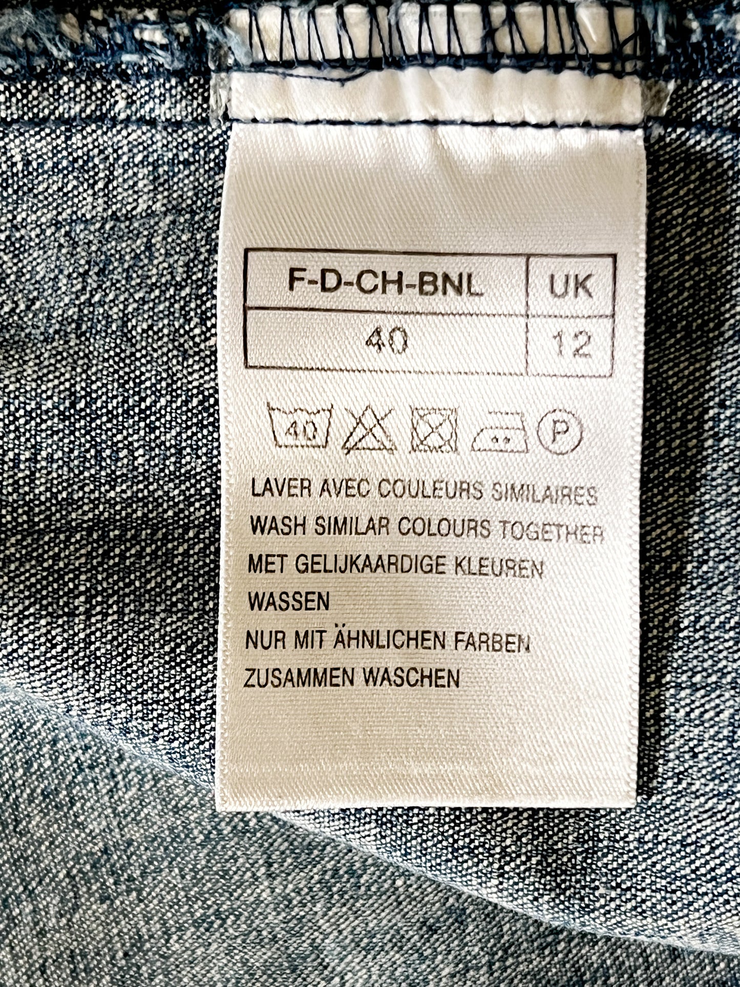 Veste-Chemise en Jean Vintage Damart - Coton Stretch & Coupe Longue Évasée - Taille 40 FR (L)