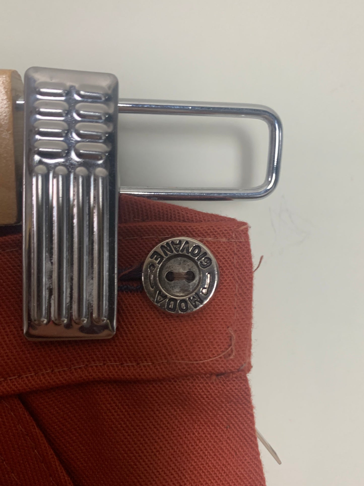 Jupe trapèze marron brique vintage