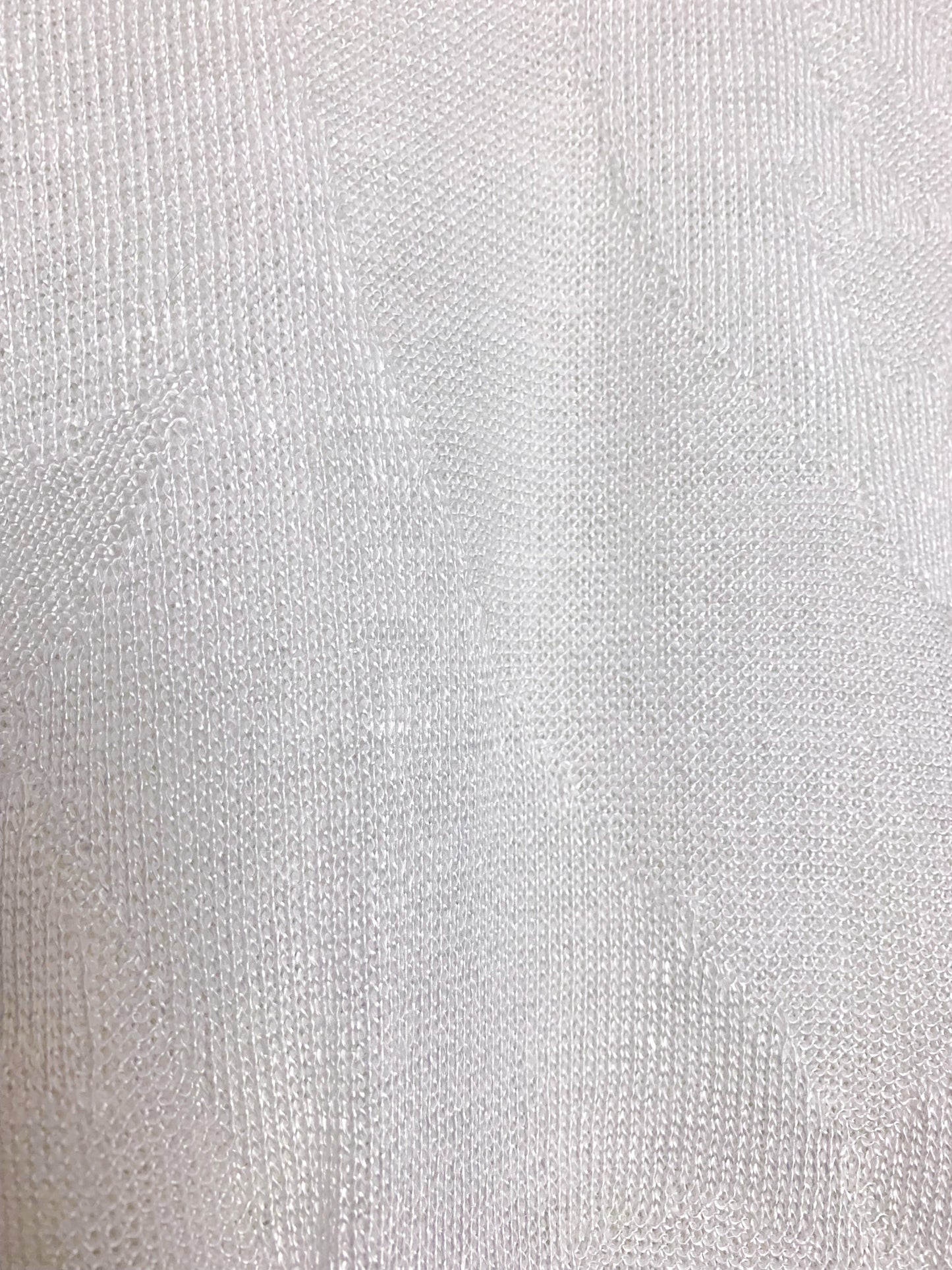 Top en maille manches courtes blanc Vintage