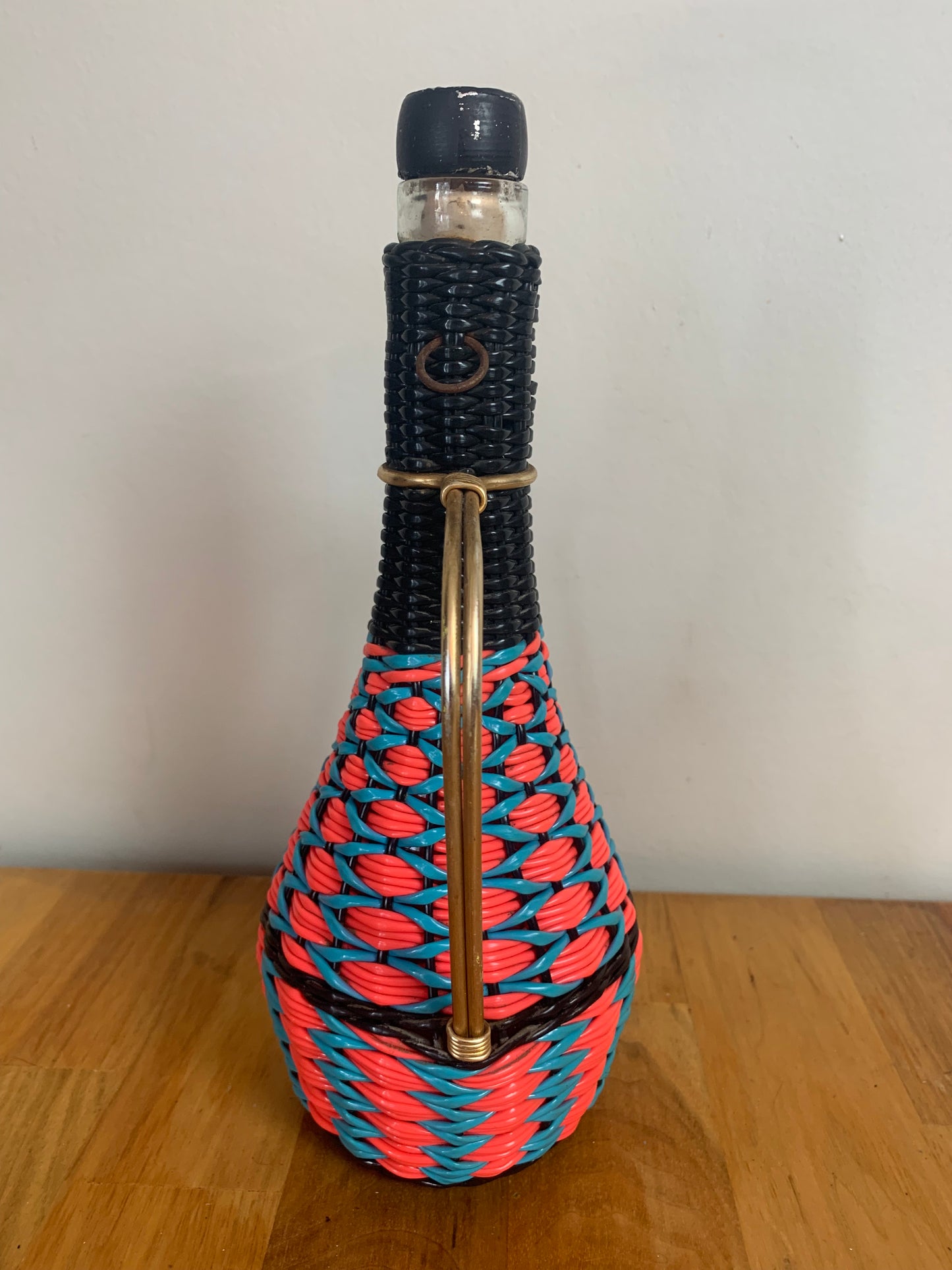 Bouteille scoubidou vintage
