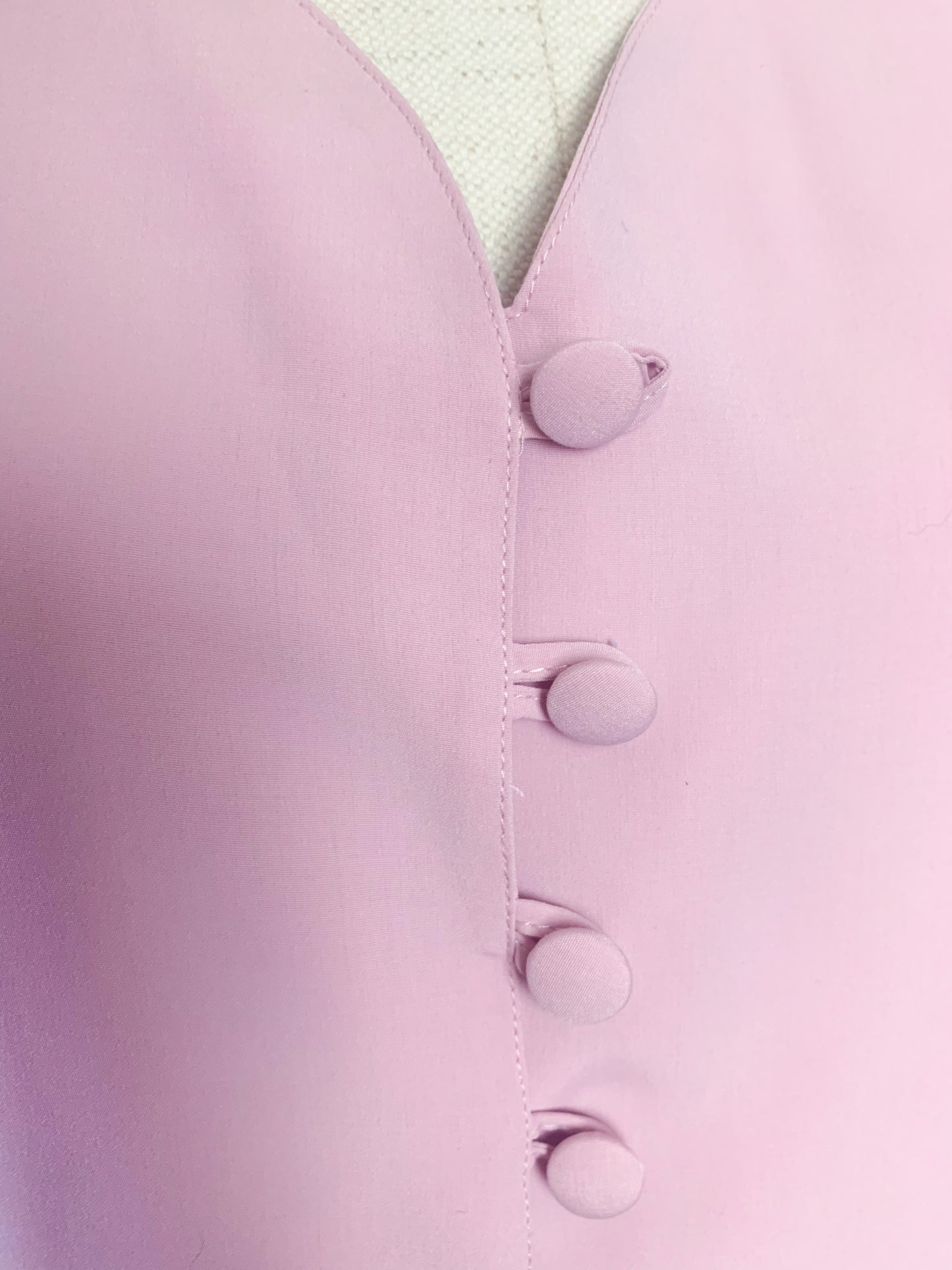 Top blouse à basques femme manches longues rose vintage 80s Daniel Duval
