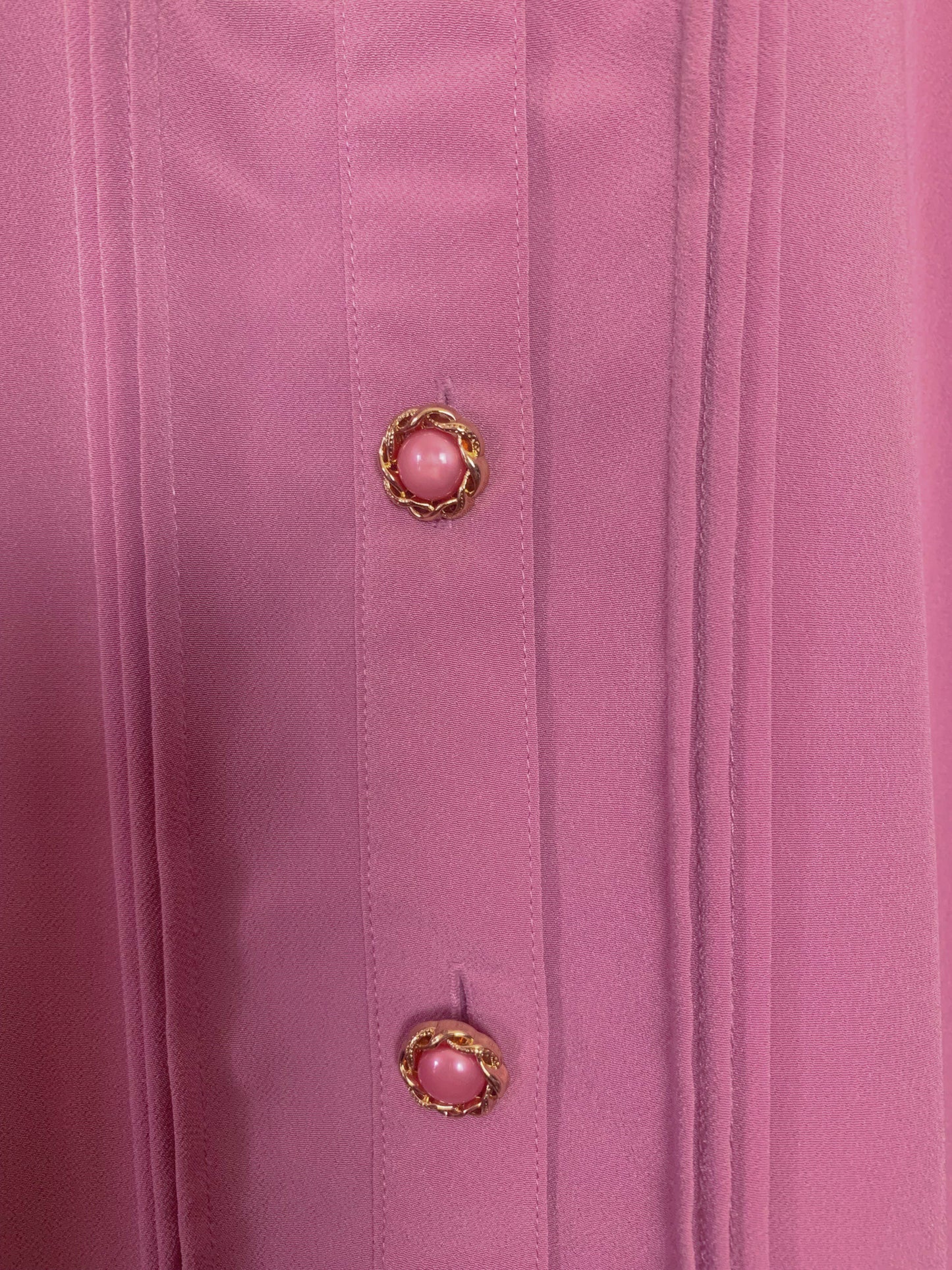 Blouse manches mi longues vieux rose foncé vintage
