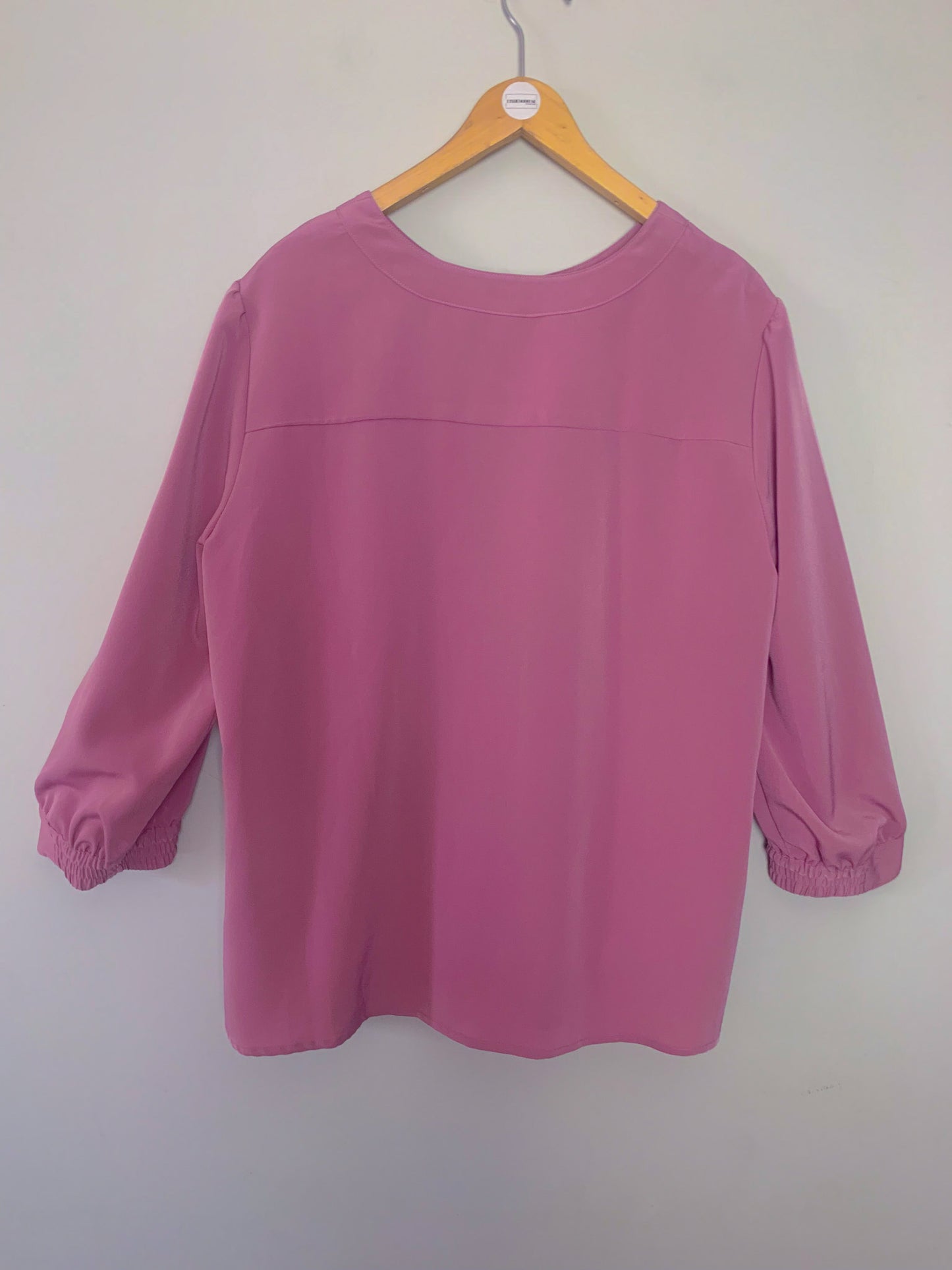 Blouse manches mi longues vieux rose foncé vintage