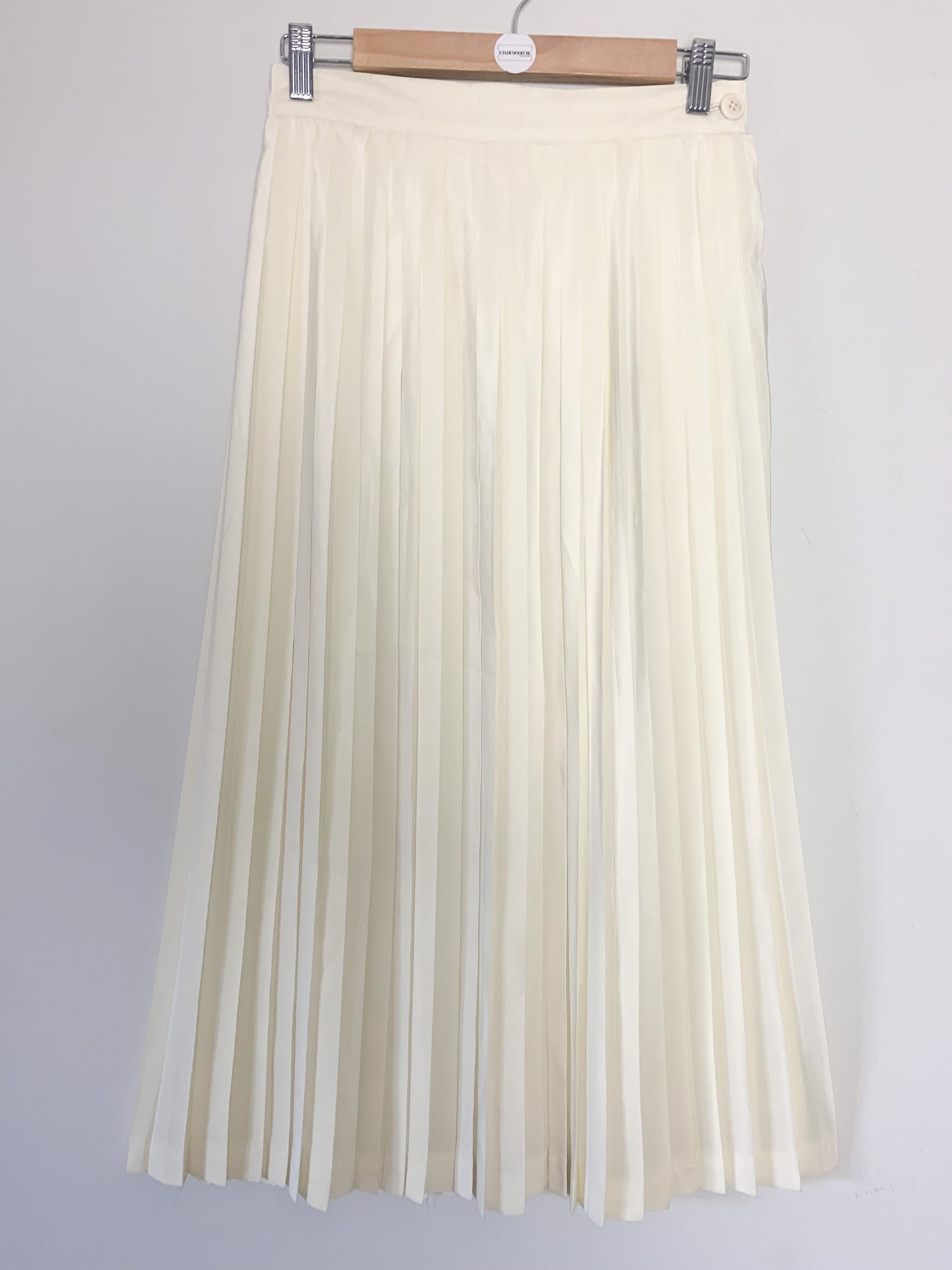 Jupe midi plissée soleil crème vintage Billy Bonny