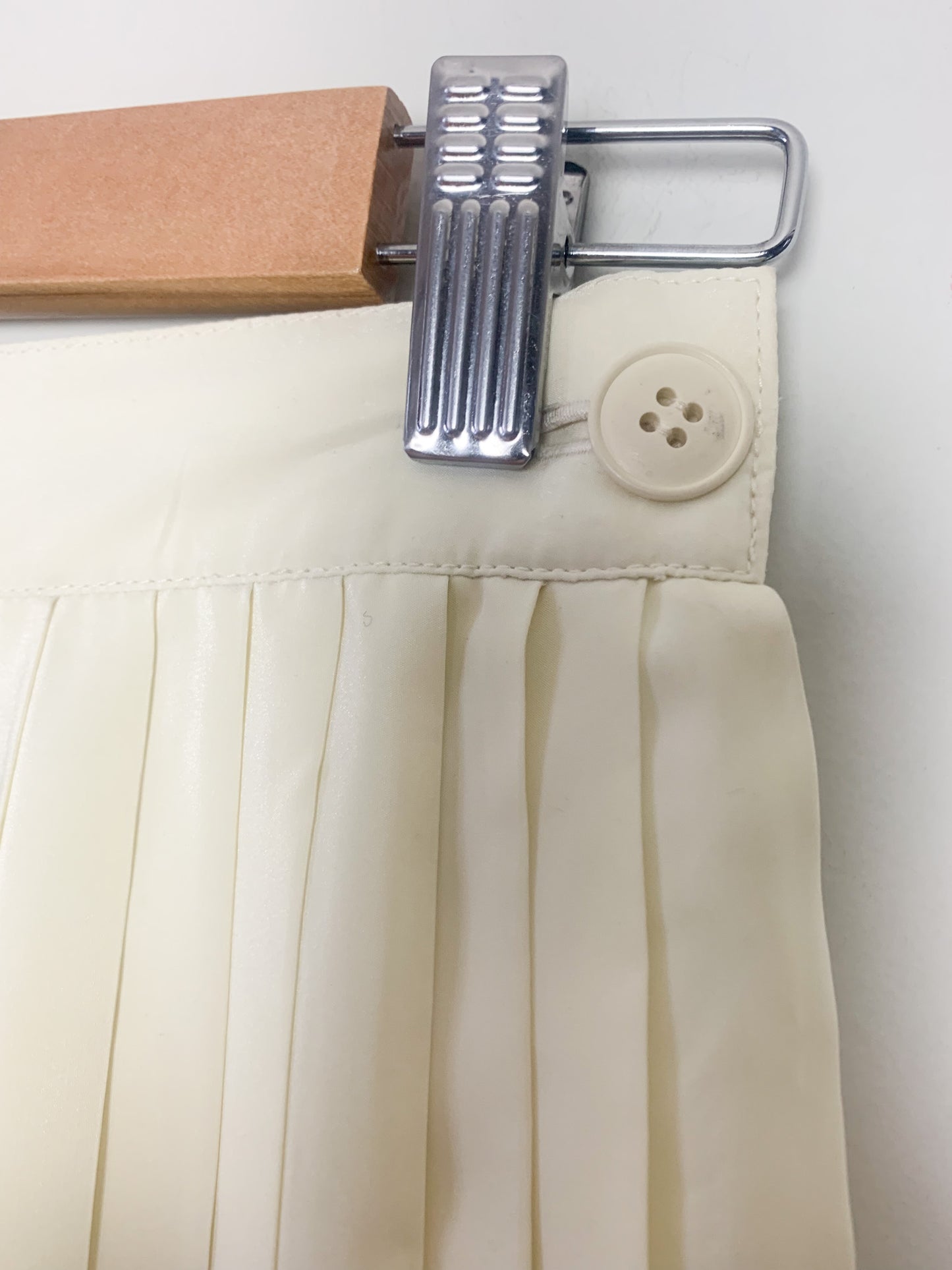 Jupe midi plissée soleil crème vintage Billy Bonny