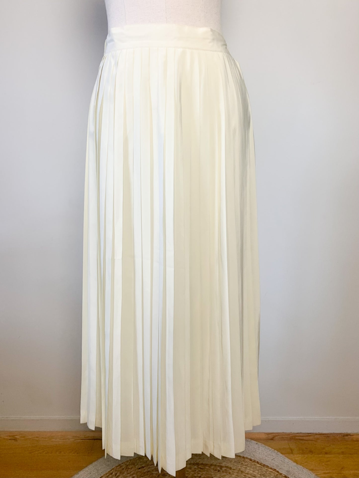 Jupe midi plissée soleil crème vintage Billy Bonny