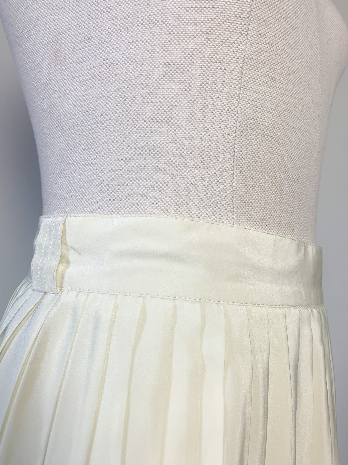 Jupe midi plissée soleil crème vintage Billy Bonny