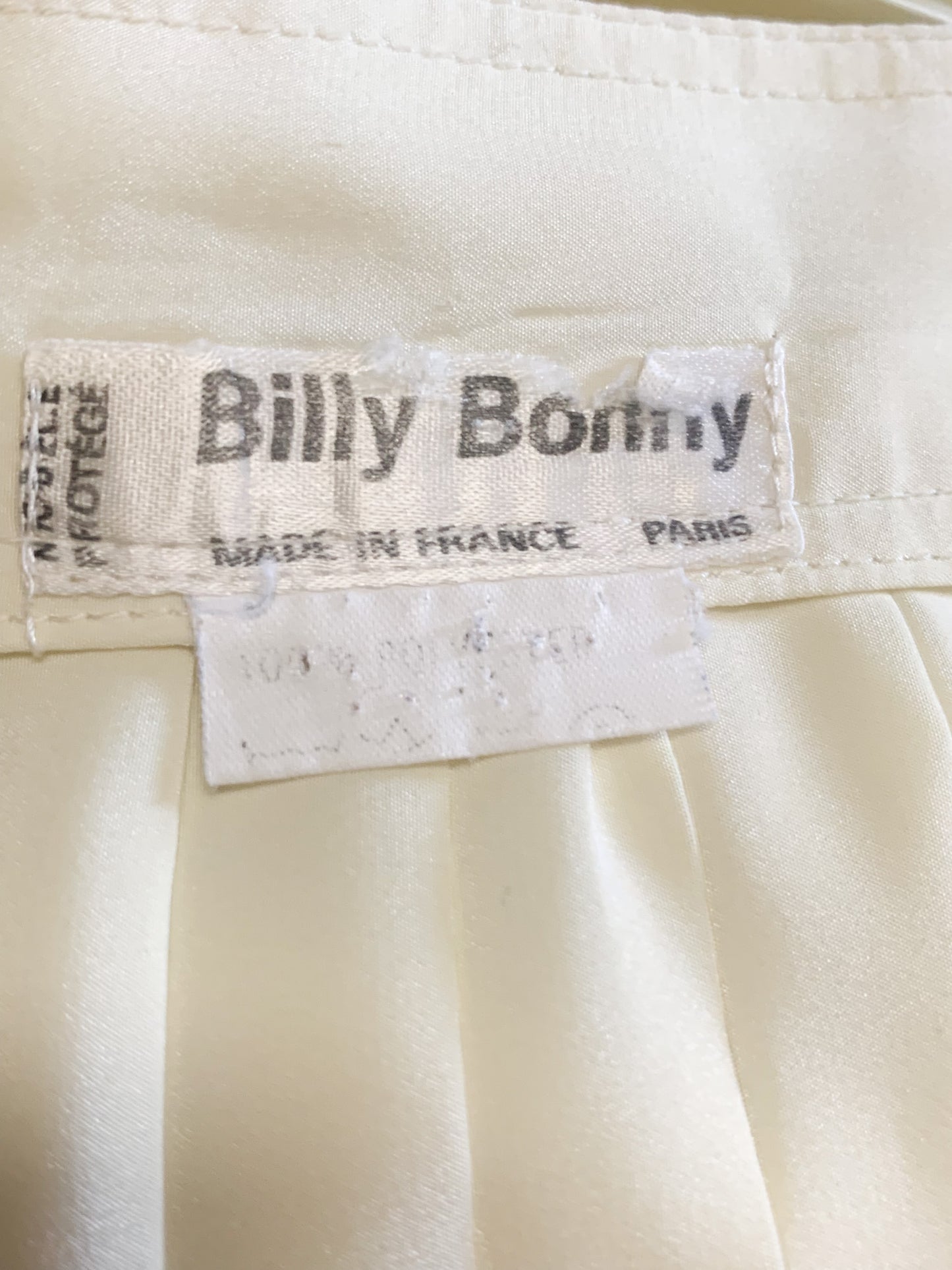 Jupe midi plissée soleil crème vintage Billy Bonny