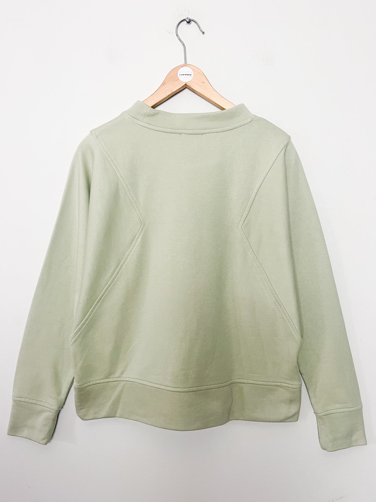 Sweatshirt Caroll Rétro 80's / 90's - Coupe Blousante Courte - Vert Pâle - T. M (38/40)