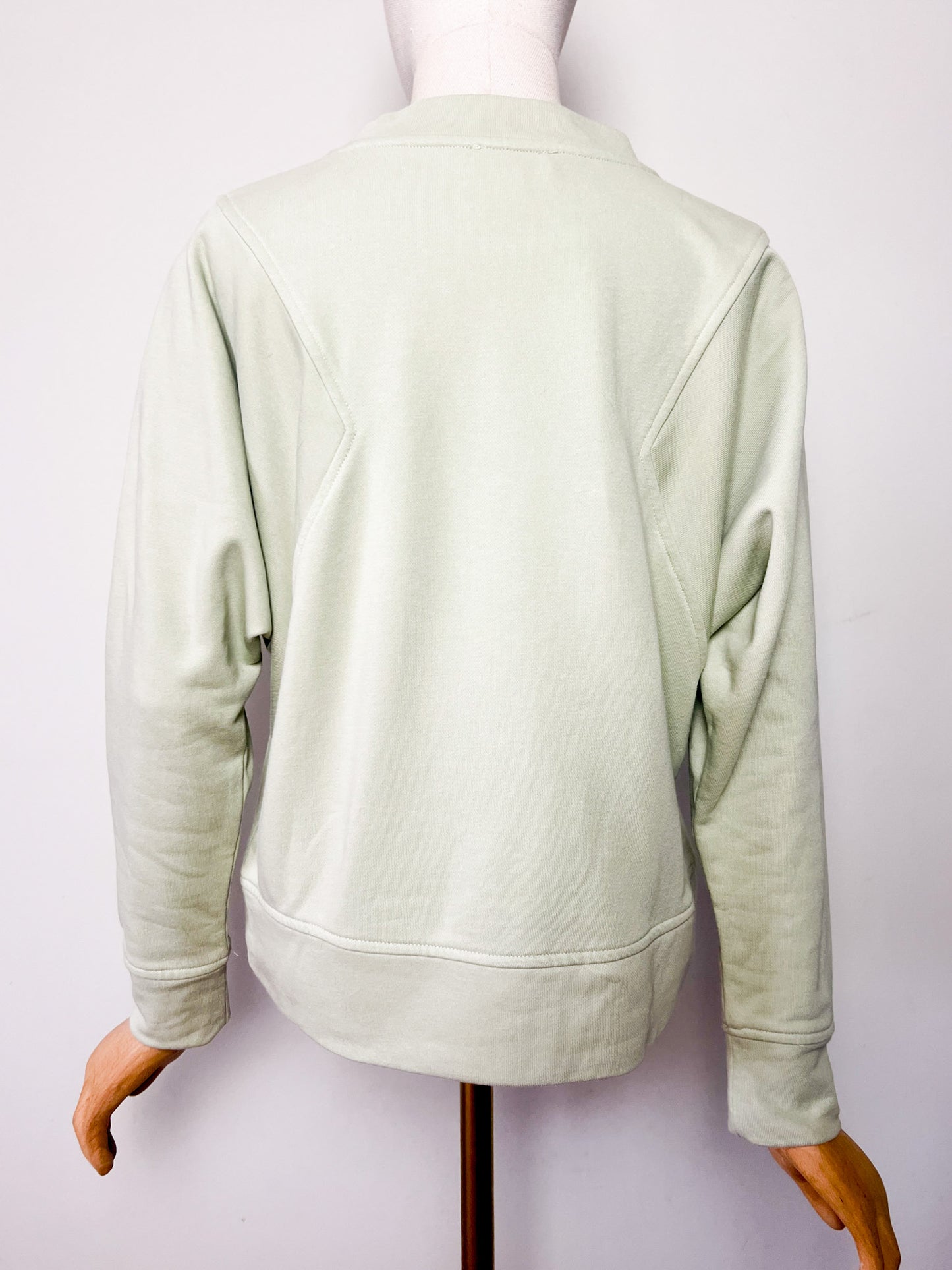 Sweatshirt Caroll Rétro 80's / 90's - Coupe Blousante Courte - Vert Pâle - T. M (38/40)