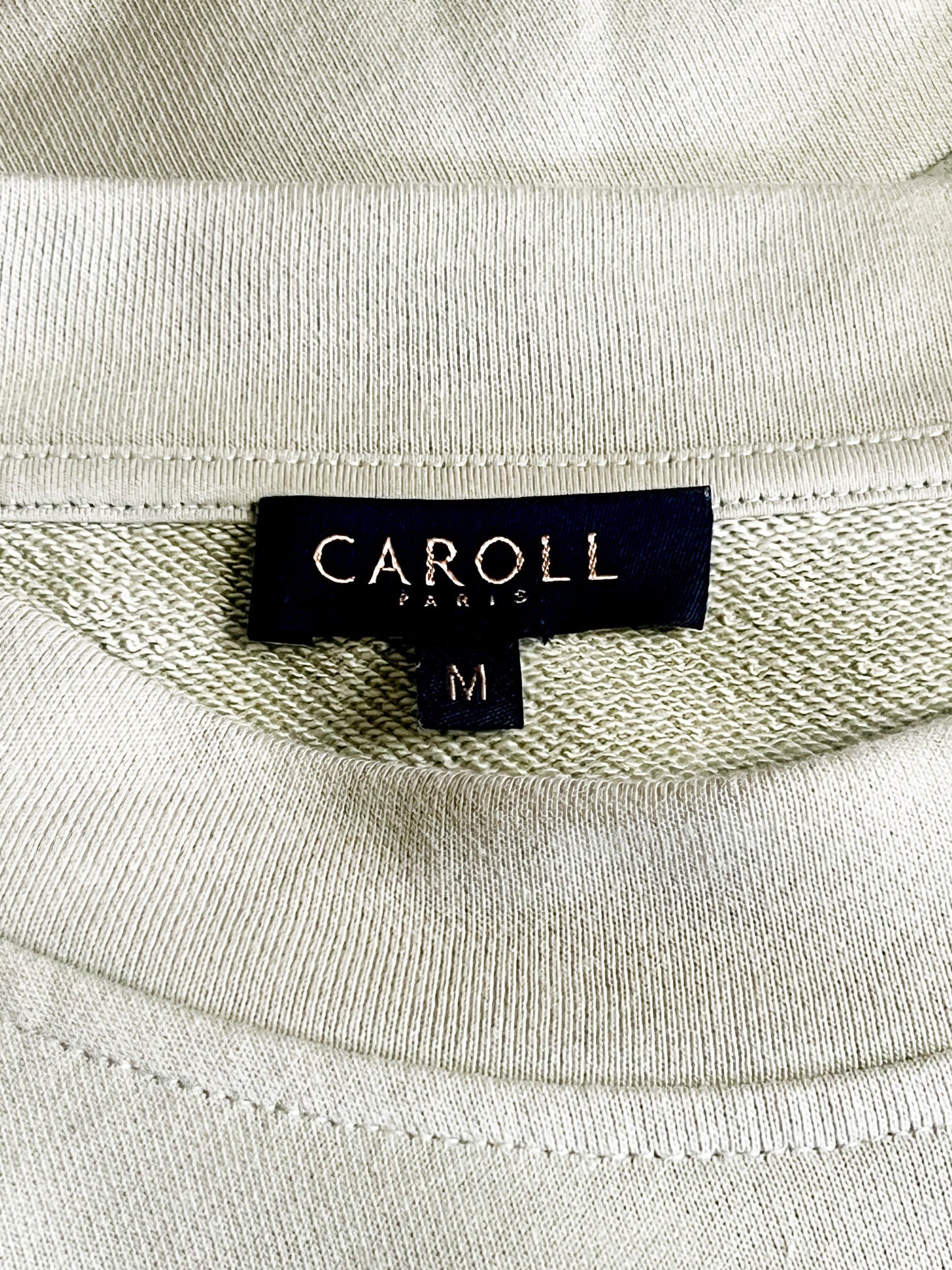 Sweatshirt Caroll Rétro 80's / 90's - Coupe Blousante Courte - Vert Pâle - T. M (38/40)