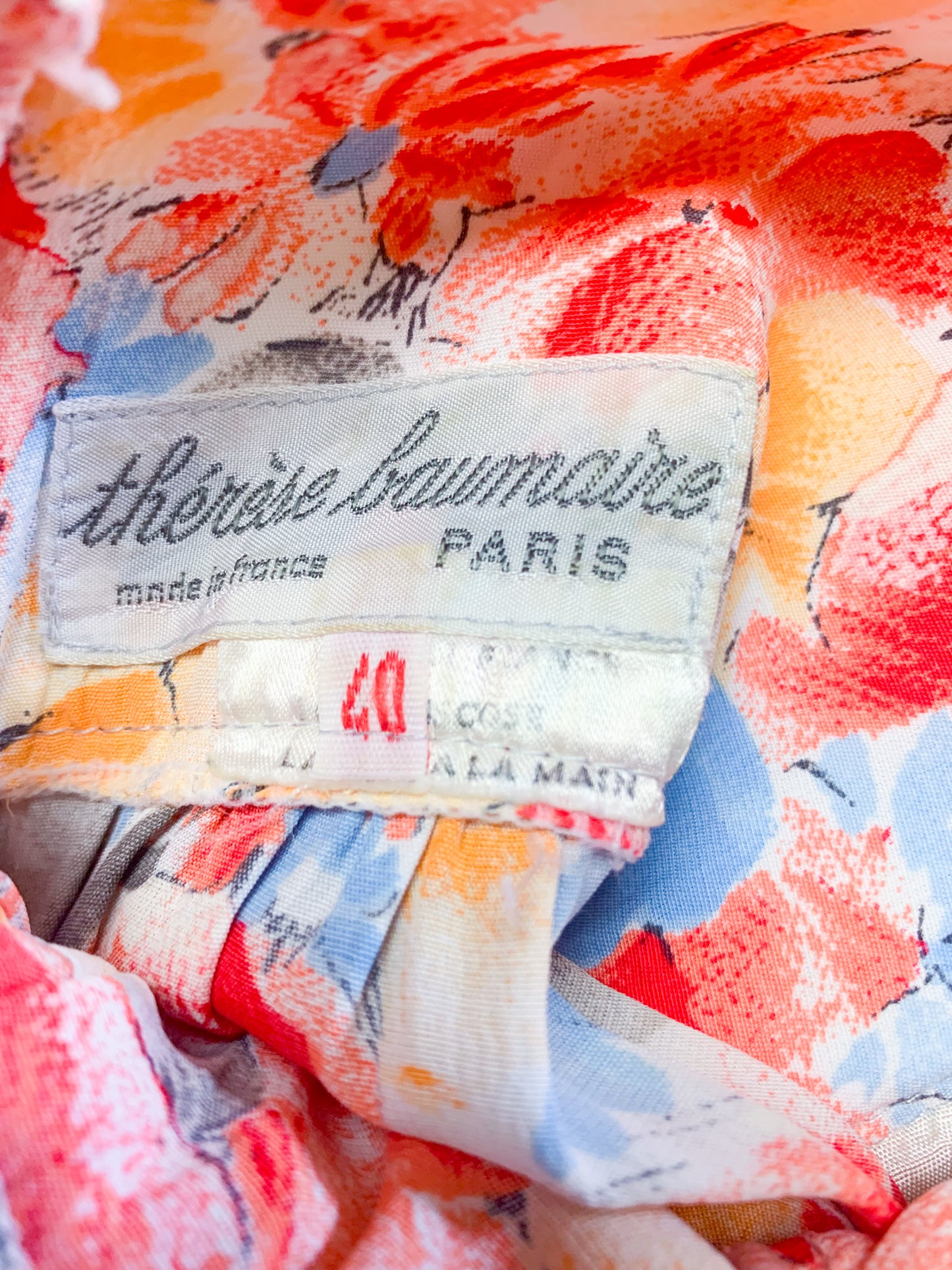 Robe midi fluide à plis imprimés fleurs vintage