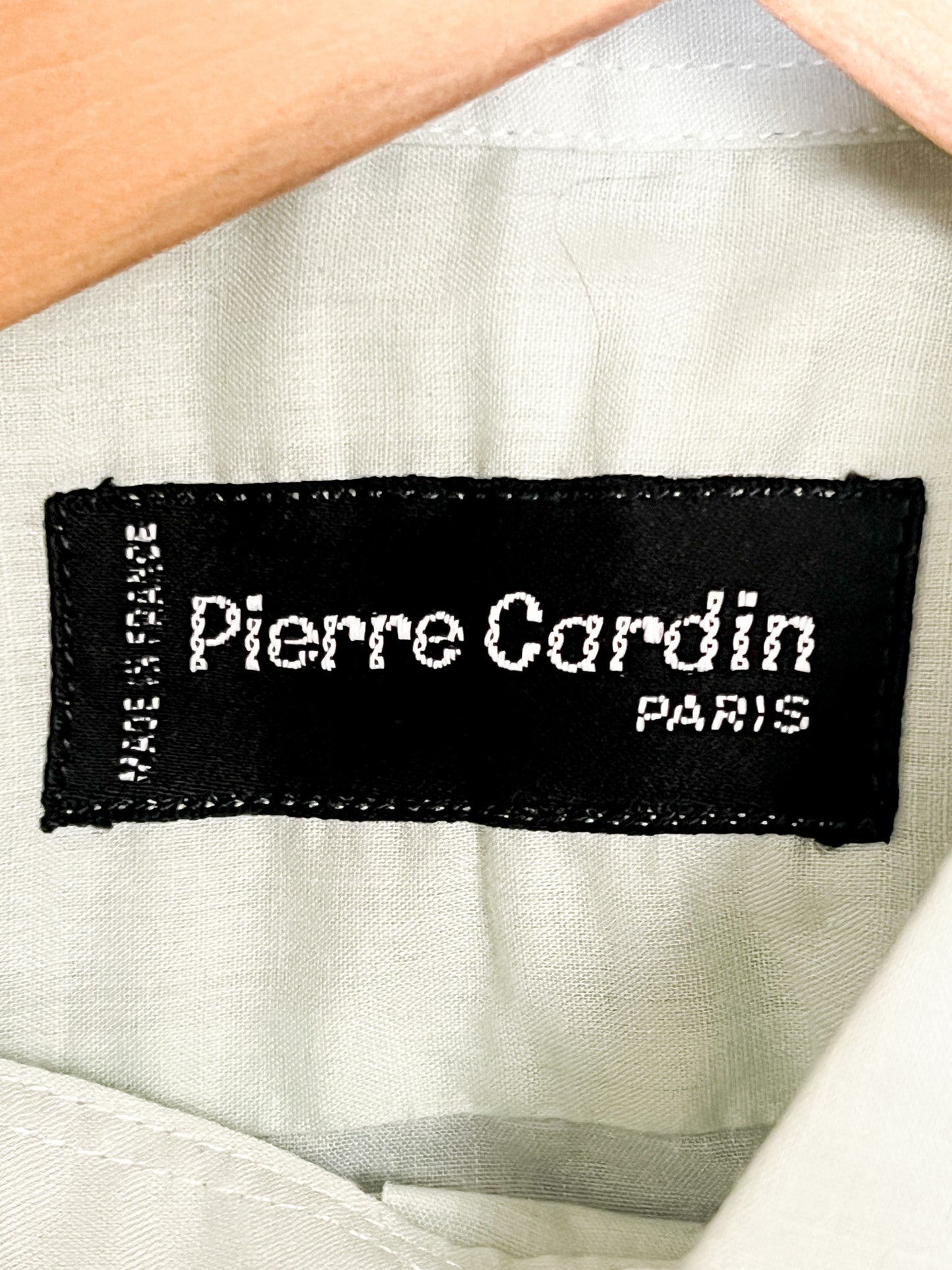 Chemise Pierre Cardin Luxe Vintage Années 70 - Col Pelle à Tarte - Poignets Mousquetaires - T. 39 (40 FR)