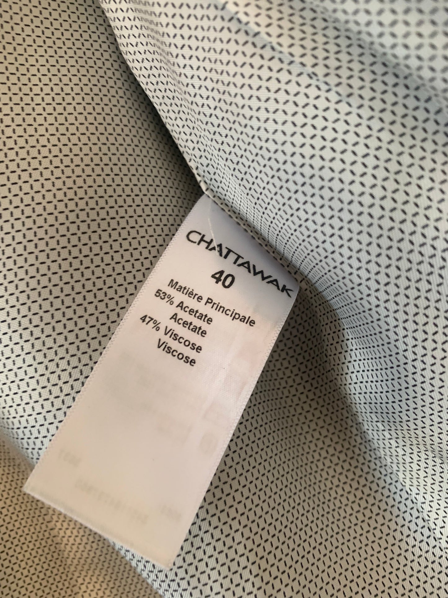 Ensemble tailleur veste et pantalon noir satiné Chattawak