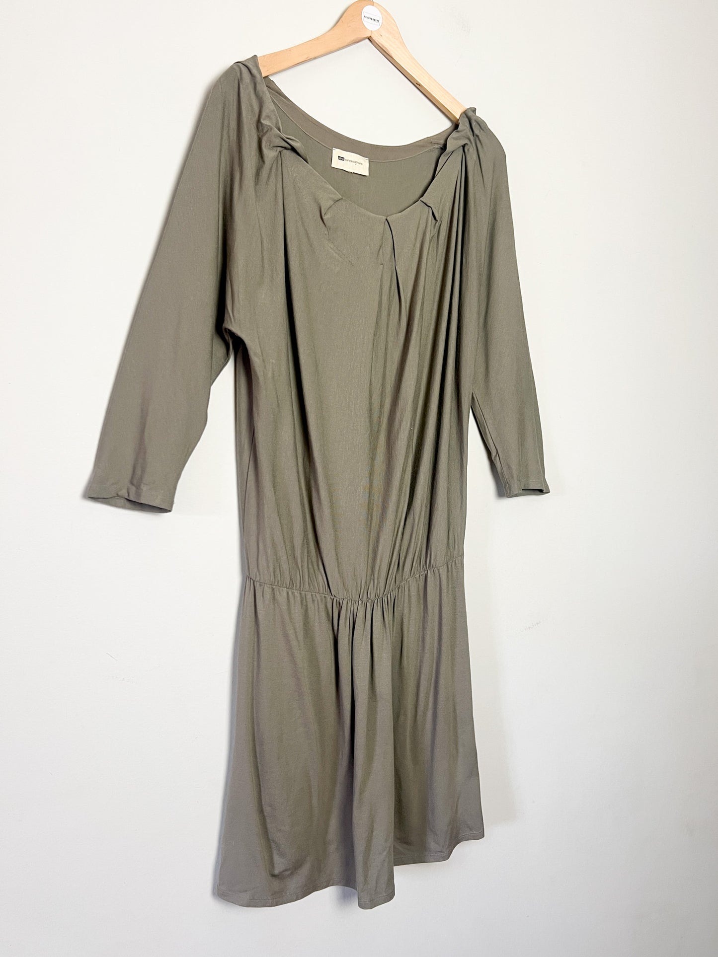 Robe Vanessa Bruno Athé Kaki - Tissu Viscose Élastique & Détail Soie - Coupe Blousante - T. 38/40