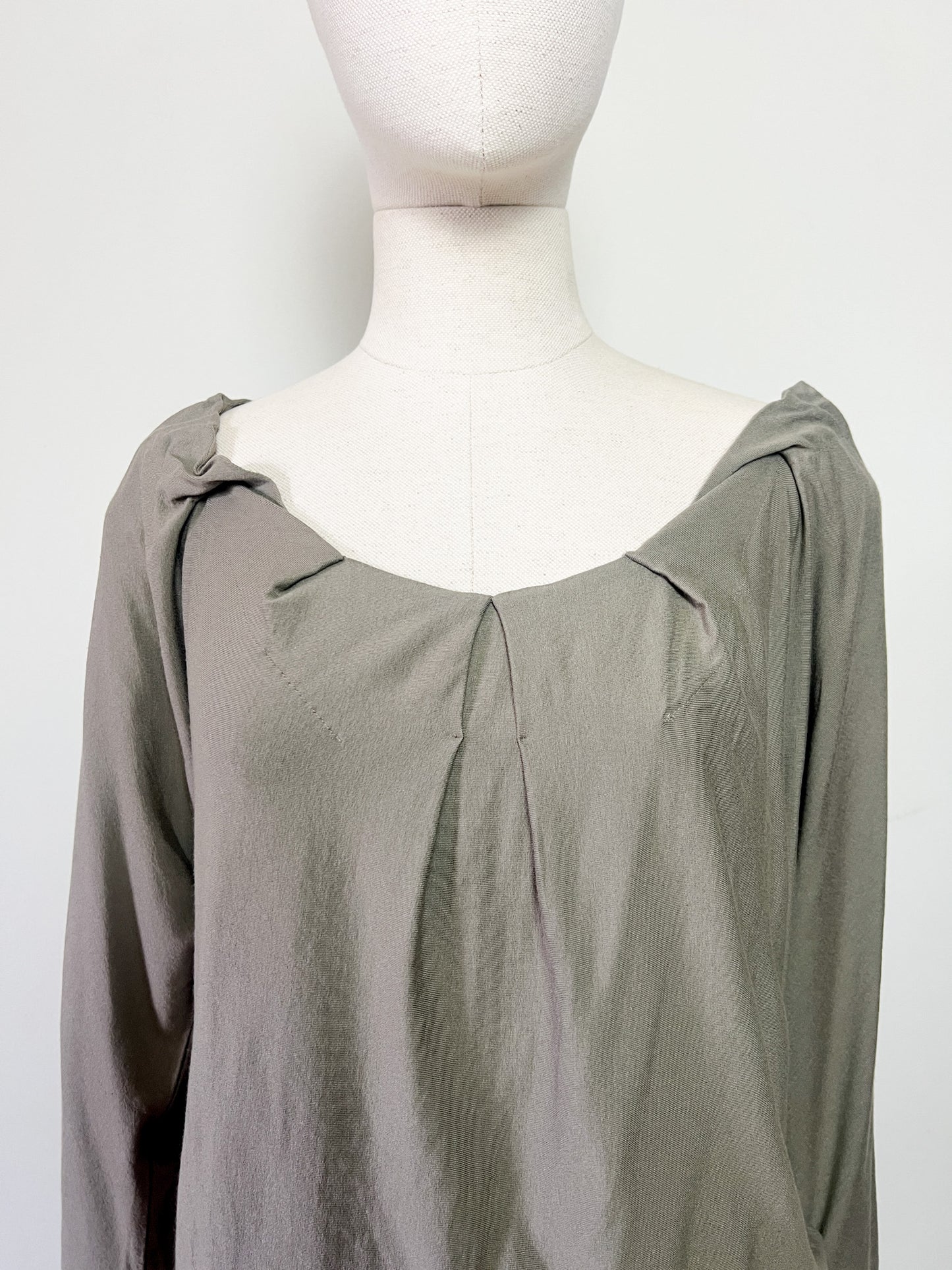 Robe Vanessa Bruno Athé Kaki - Tissu Viscose Élastique & Détail Soie - Coupe Blousante - T. 38/40