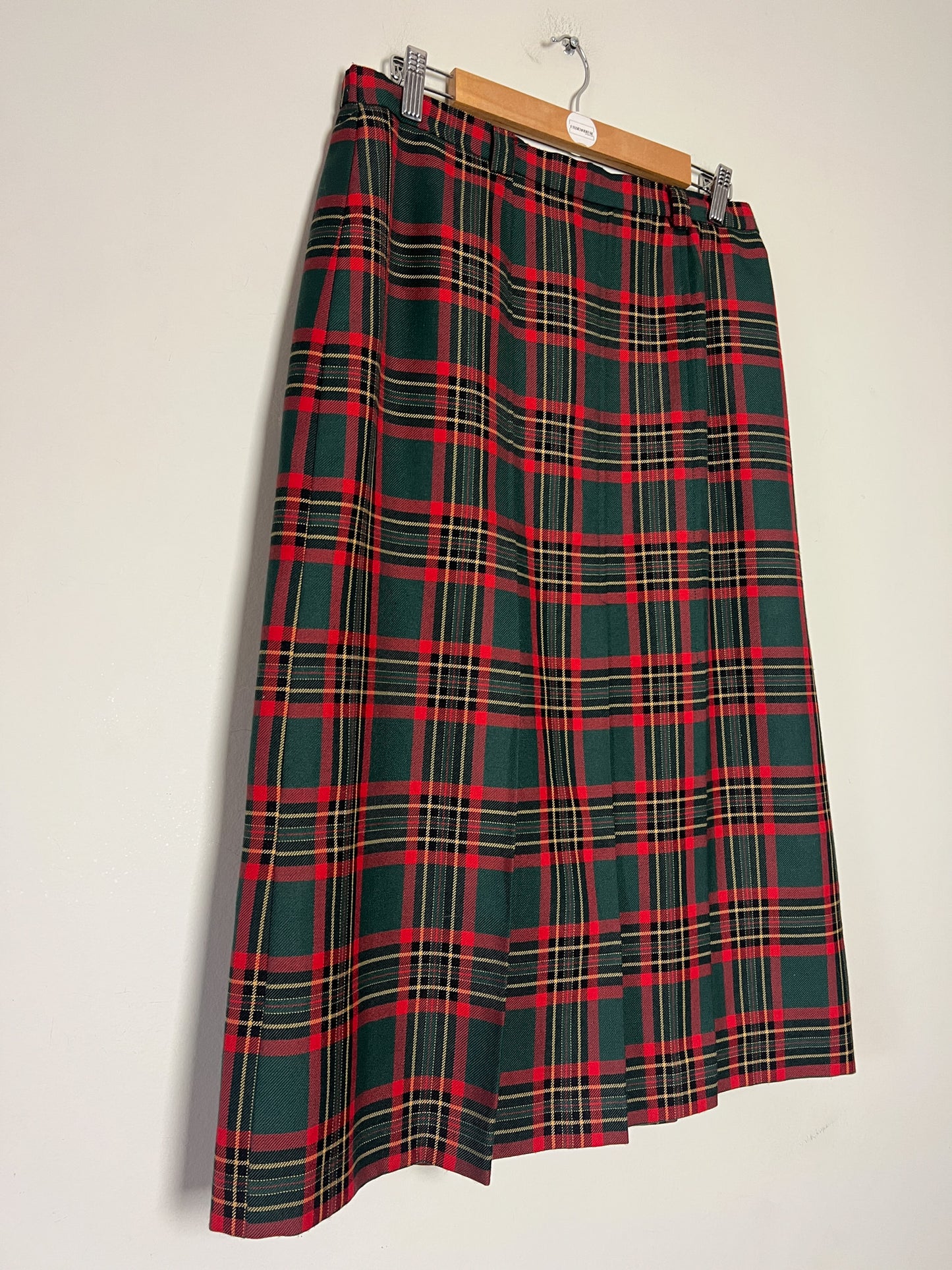 Jupe Paul Mausner Vintage Tartan Écossais Plissée - Laine - T. 44 (XL)