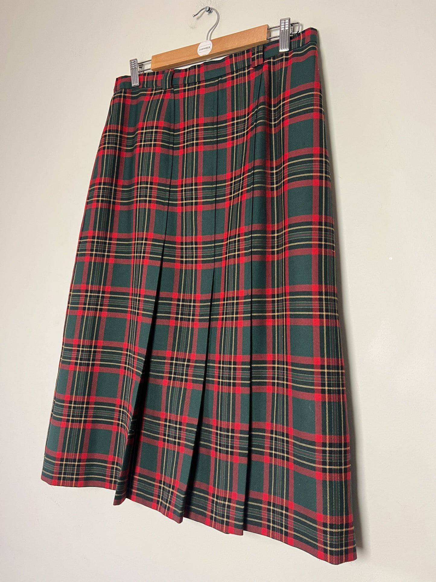 Jupe Paul Mausner Vintage Tartan Écossais Plissée - Laine - T. 44 (XL)