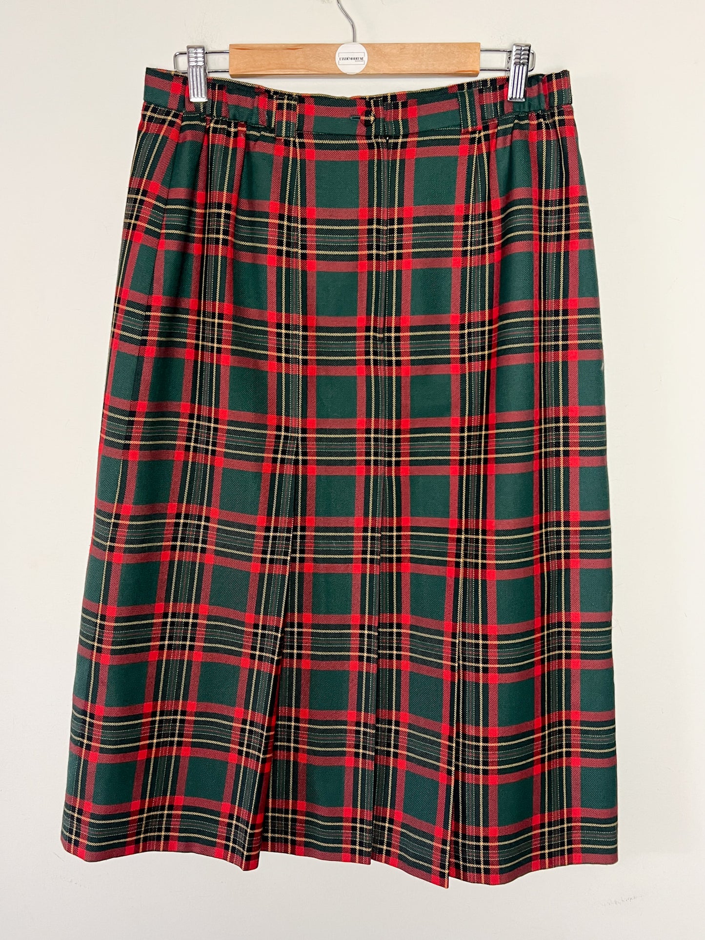 Jupe Paul Mausner Vintage Tartan Écossais Plissée - Laine - T. 44 (XL)