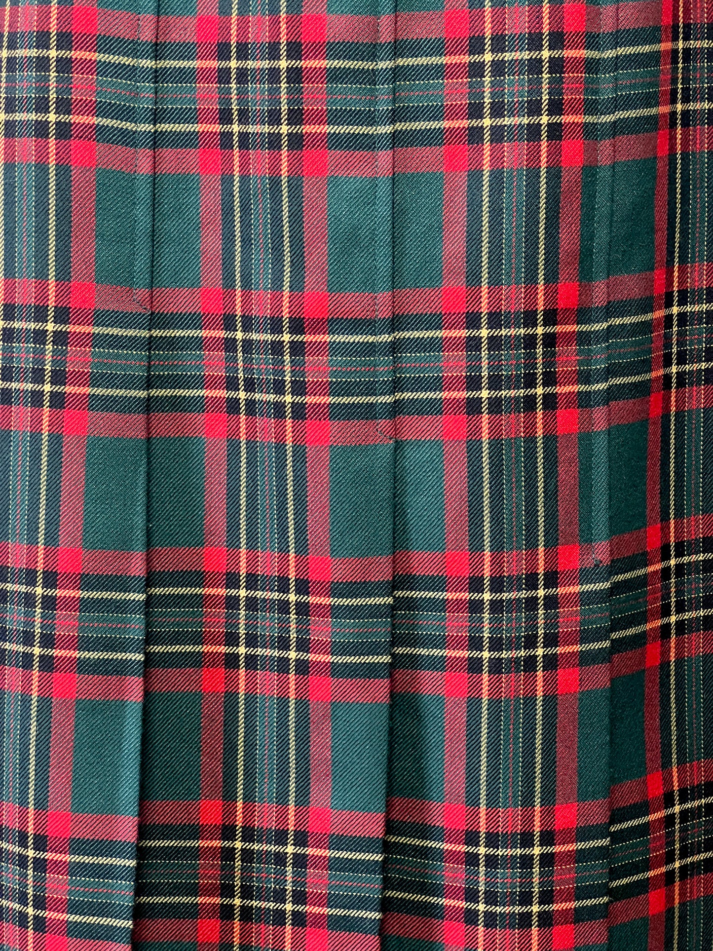 Jupe Paul Mausner Vintage Tartan Écossais Plissée - Laine - T. 44 (XL)