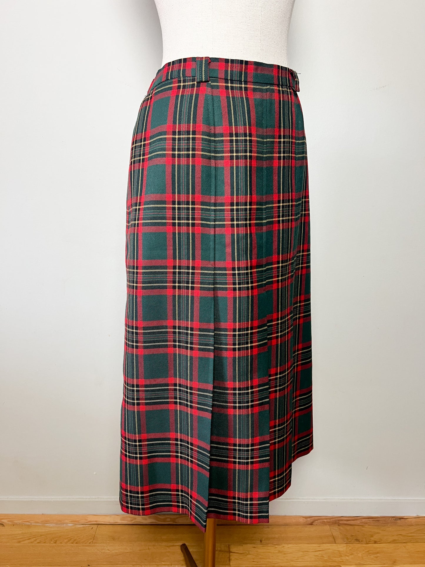 Jupe Paul Mausner Vintage Tartan Écossais Plissée - Laine - T. 44 (XL)