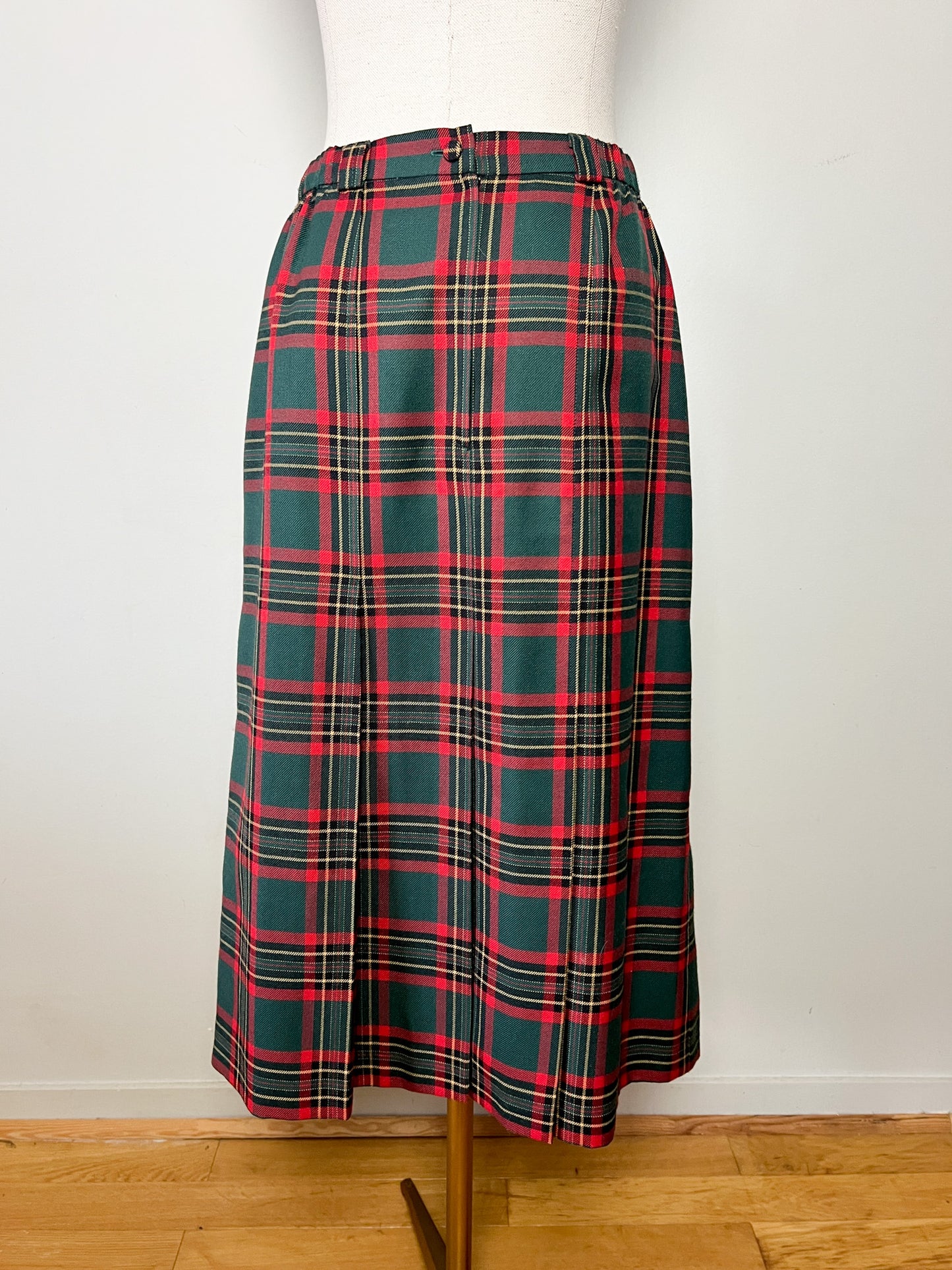 Jupe Paul Mausner Vintage Tartan Écossais Plissée - Laine - T. 44 (XL)