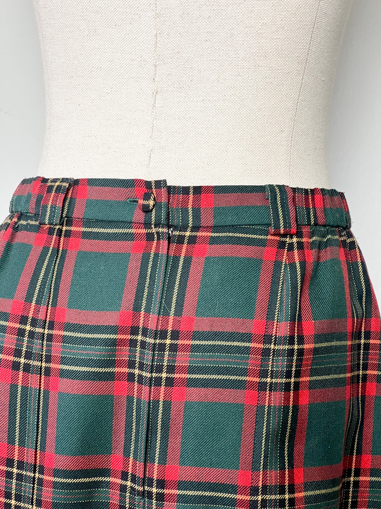 Jupe Paul Mausner Vintage Tartan Écossais Plissée - Laine - T. 44 (XL)