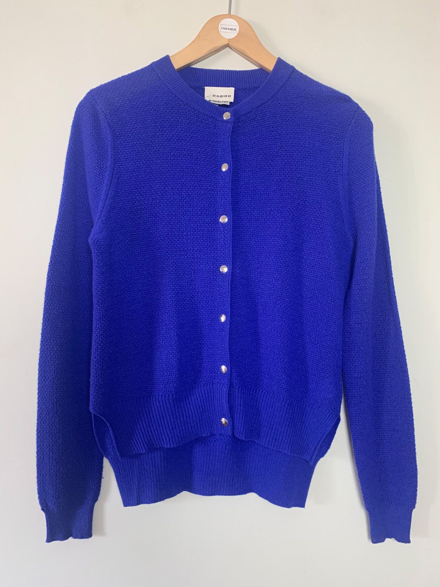 Cardigan bleu Klein pure laine Rodier