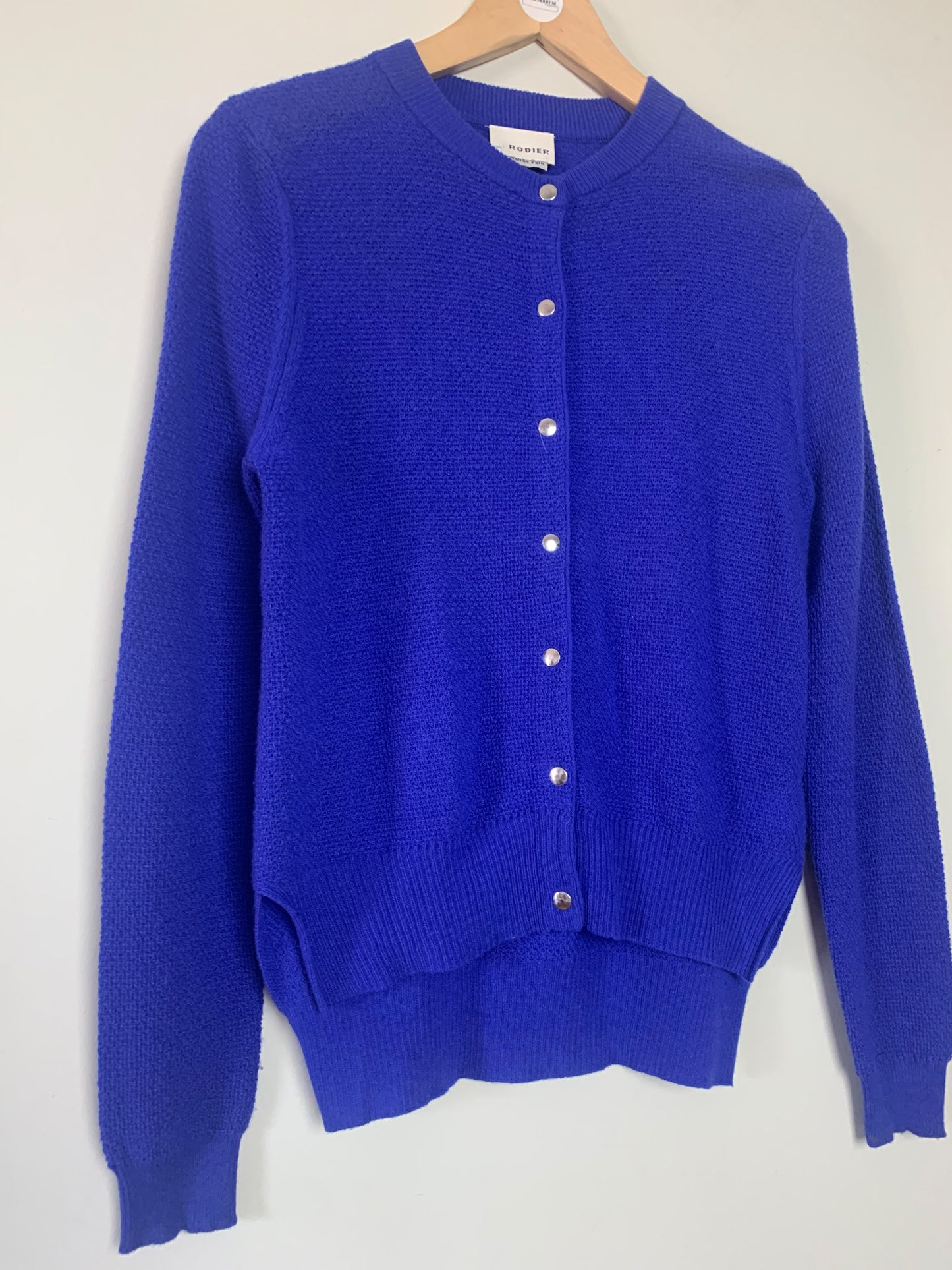 Cardigan bleu Klein pure laine Rodier
