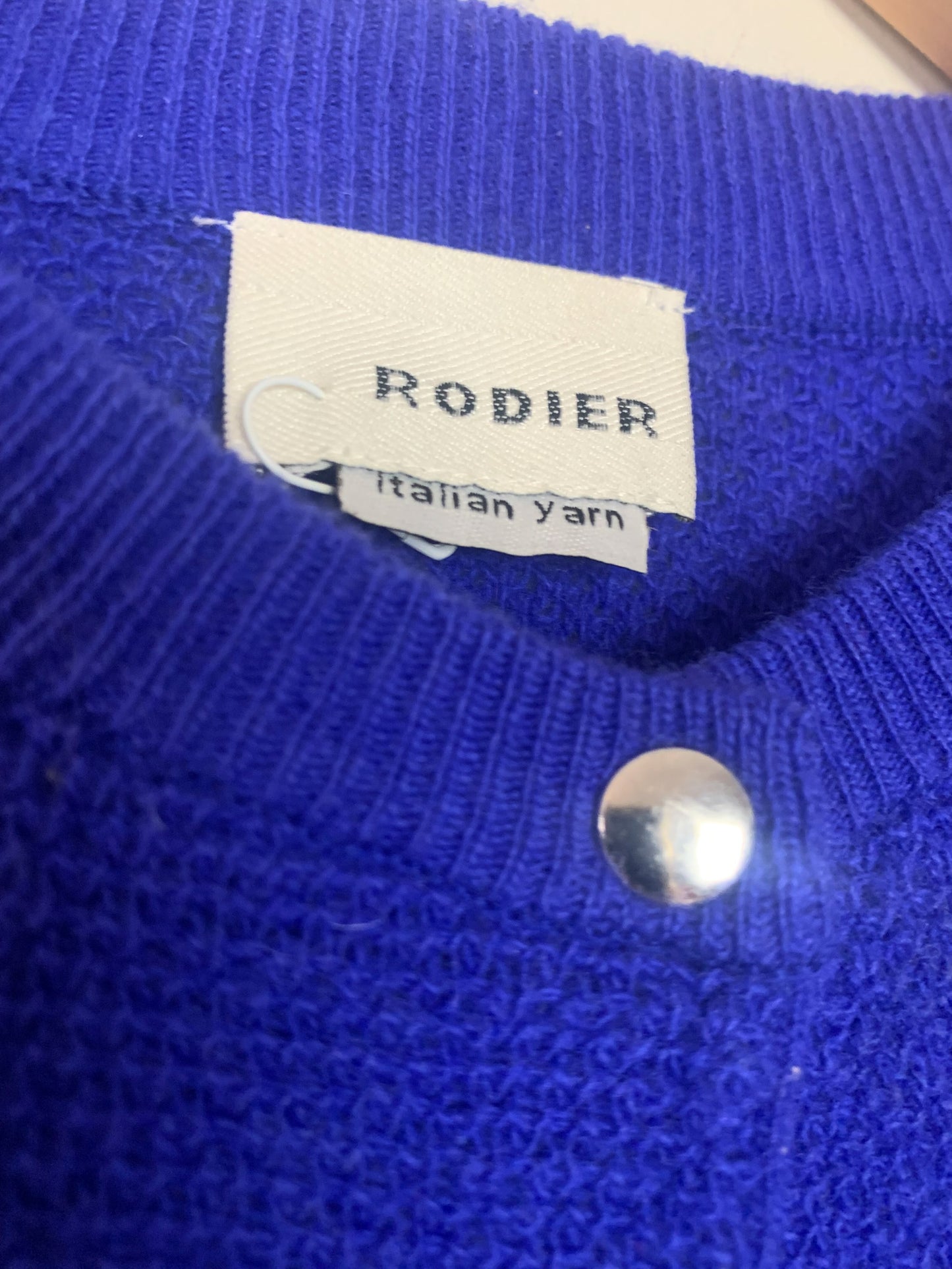 Cardigan bleu Klein pure laine Rodier
