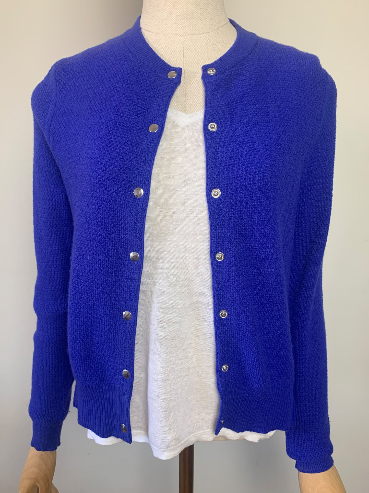 Cardigan bleu Klein pure laine Rodier