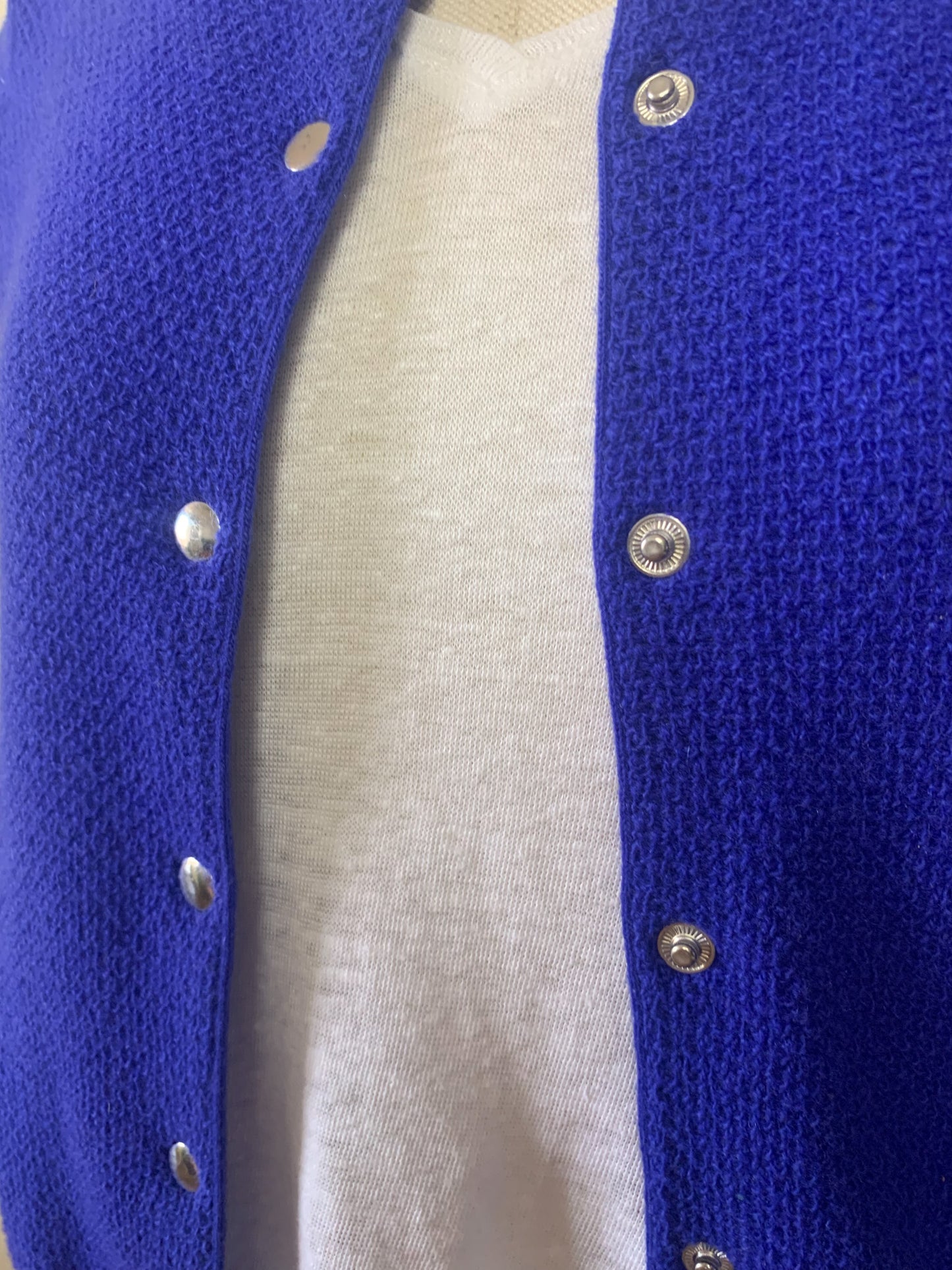 Cardigan bleu Klein pure laine Rodier