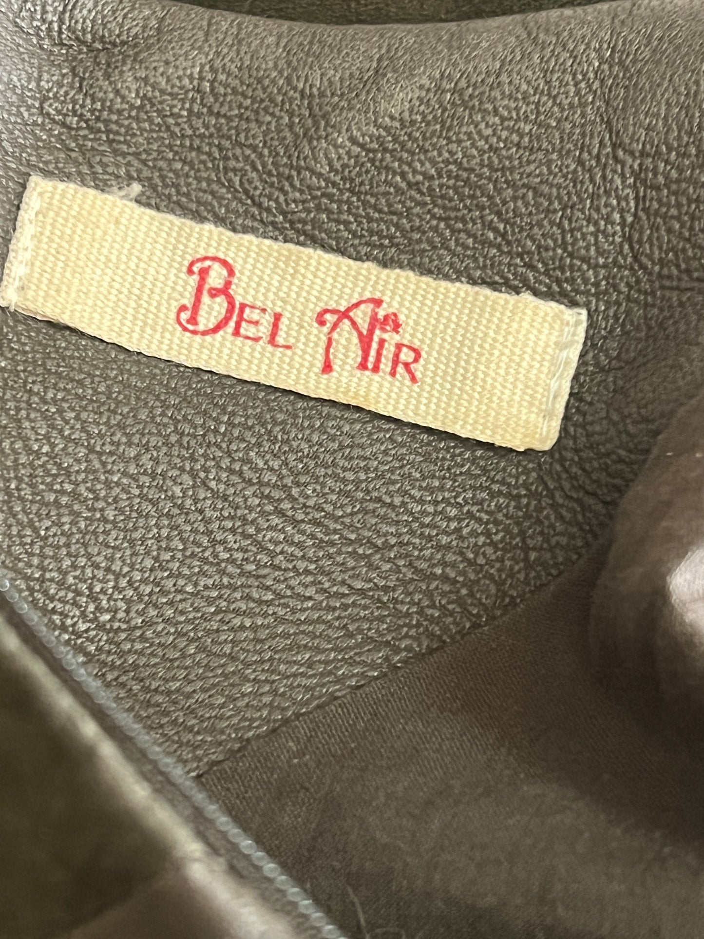 Top en Cuir Véritable BEL AIR ANEMONE - Kaki - T. 38 (M)
